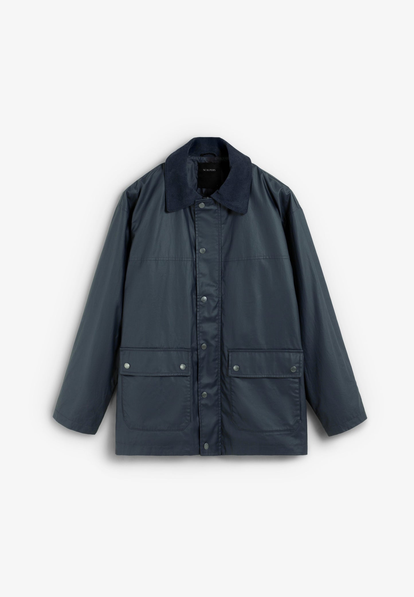 WAXED JACKET WITH SNAP BUTTONS