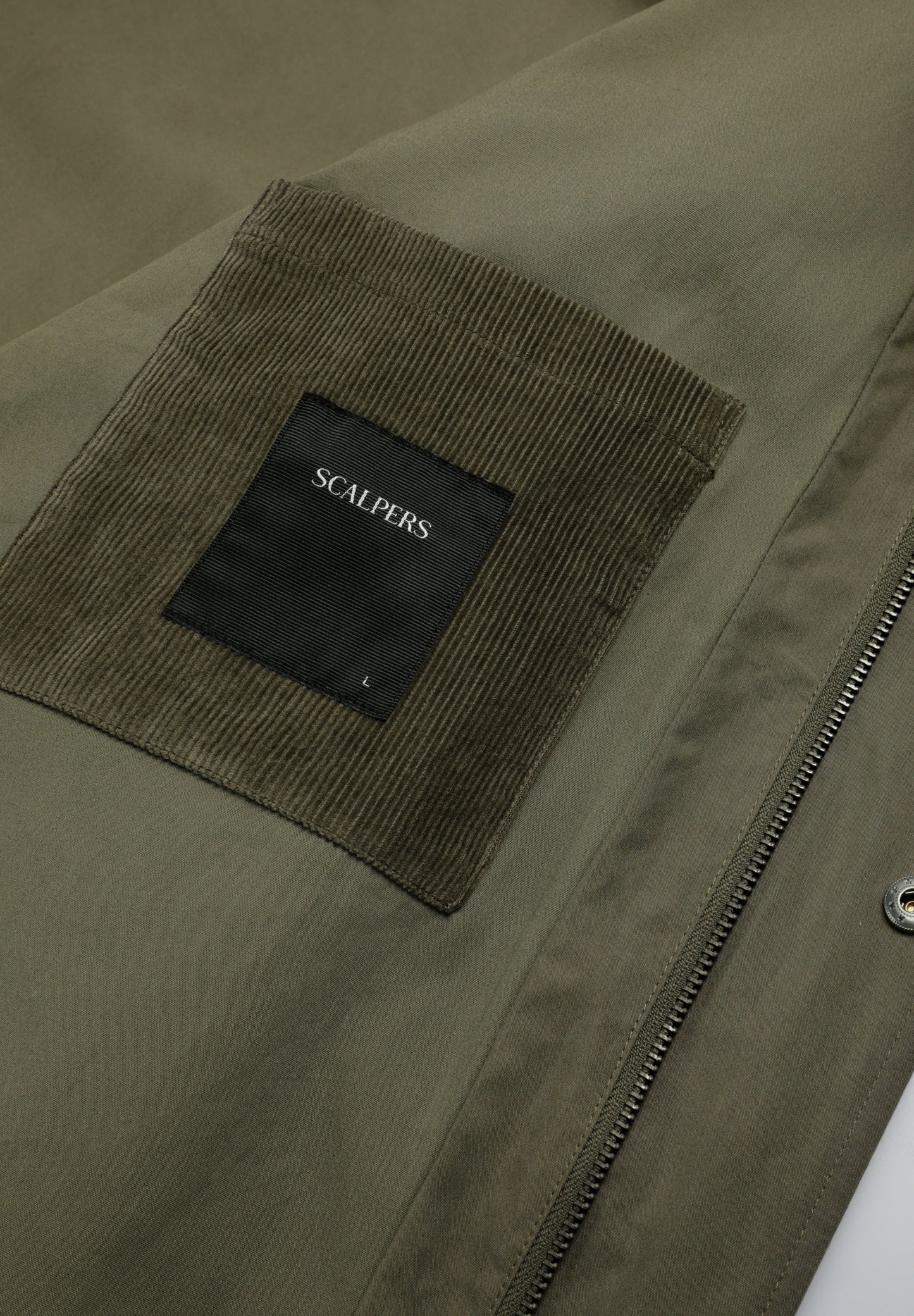 BOXY JACKET WITH CORDUROY COLLAR