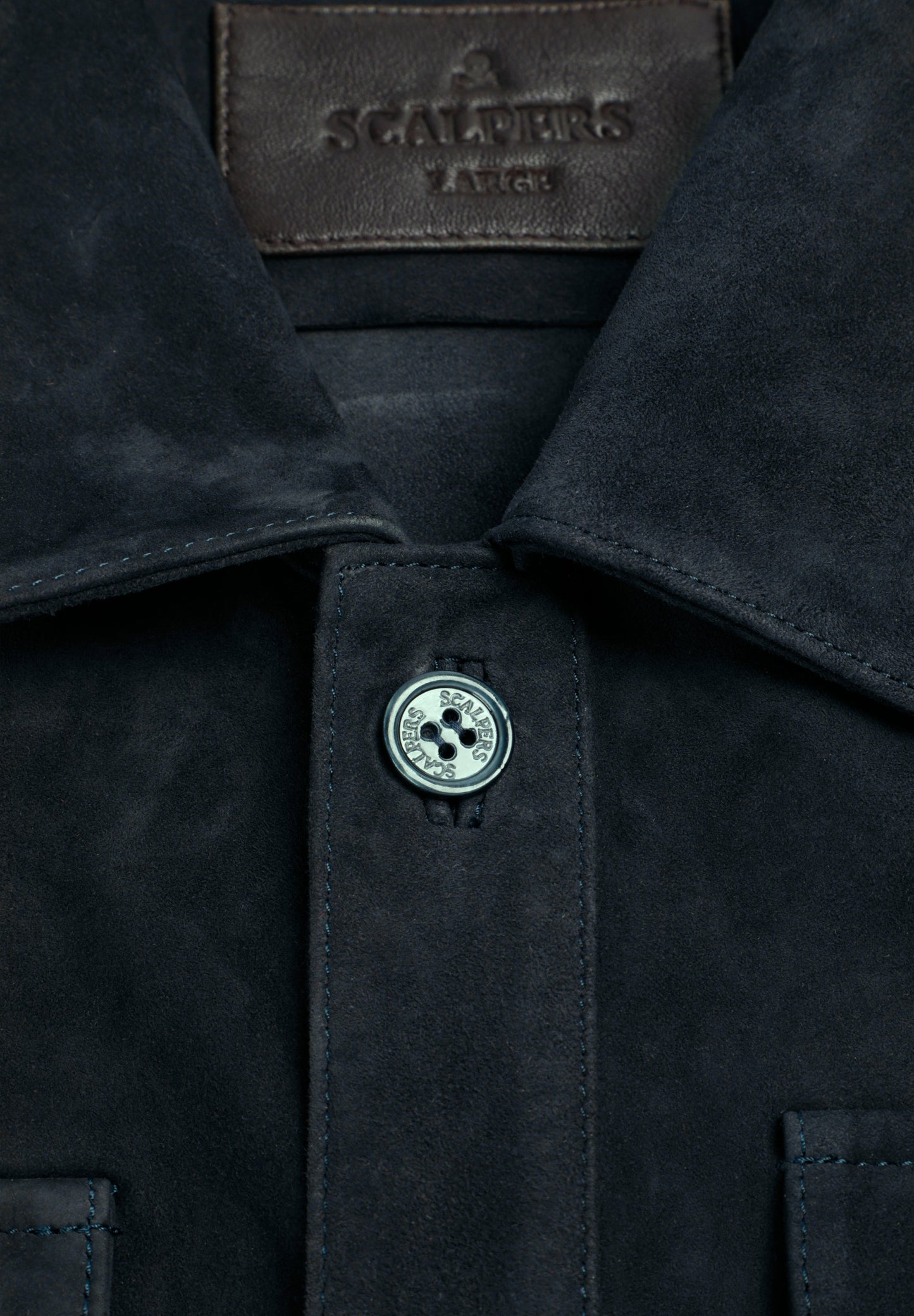 SUEDE OVERSHIRT WITH POCKETS