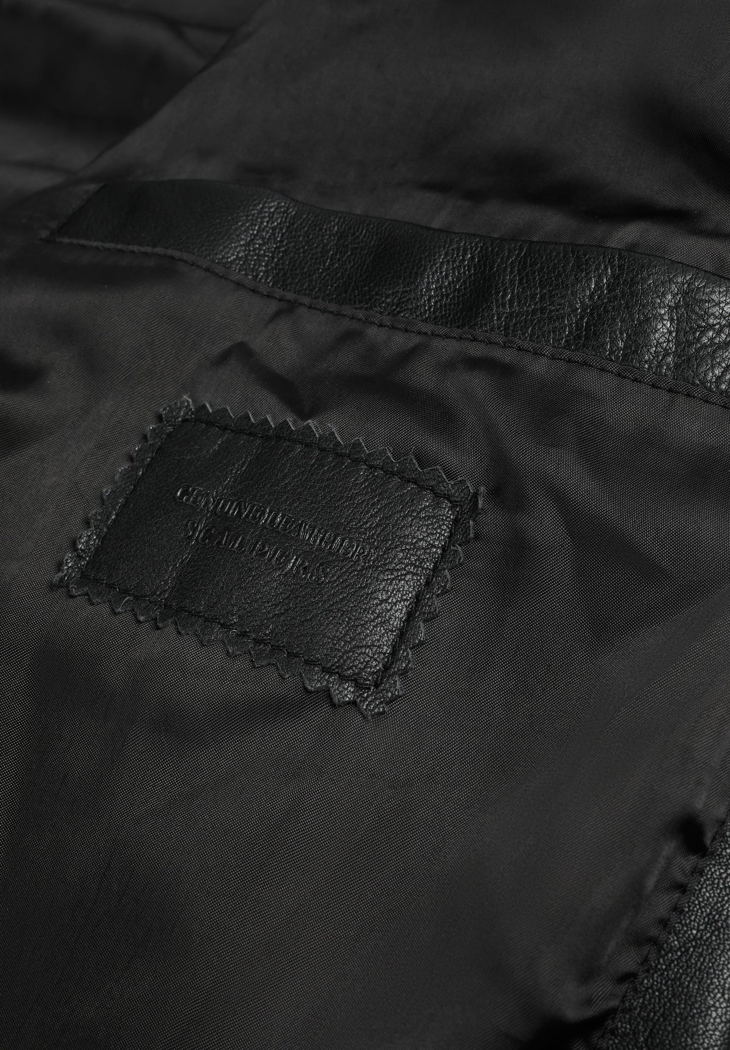 LEREN JACK OVERHEMDKRAAG