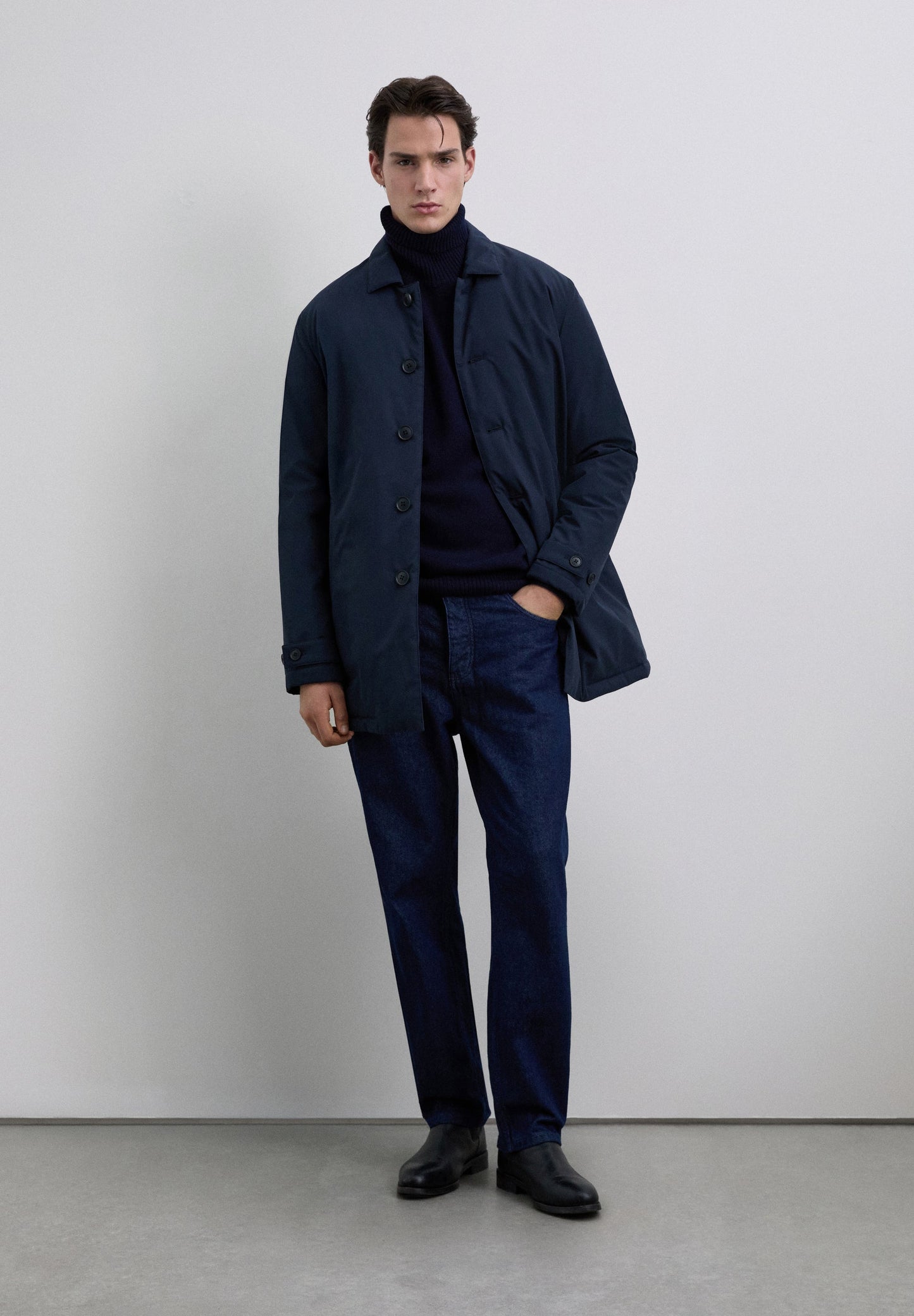 WATER-REPELLENT QUILTED TRENCH COAT