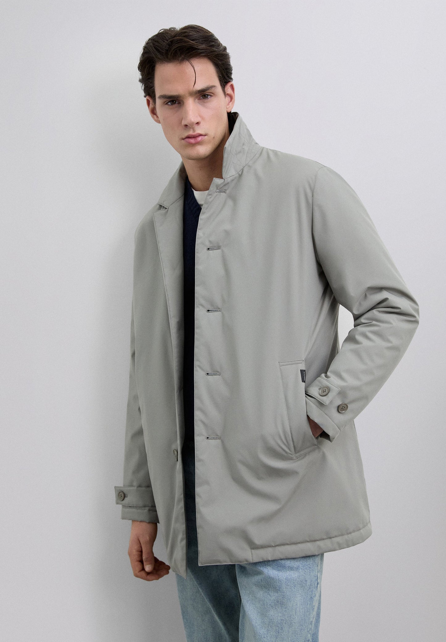 WATER-REPELLENT QUILTED TRENCH COAT