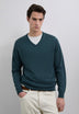 V-NECK WOOL SWEATER WITH SKULL