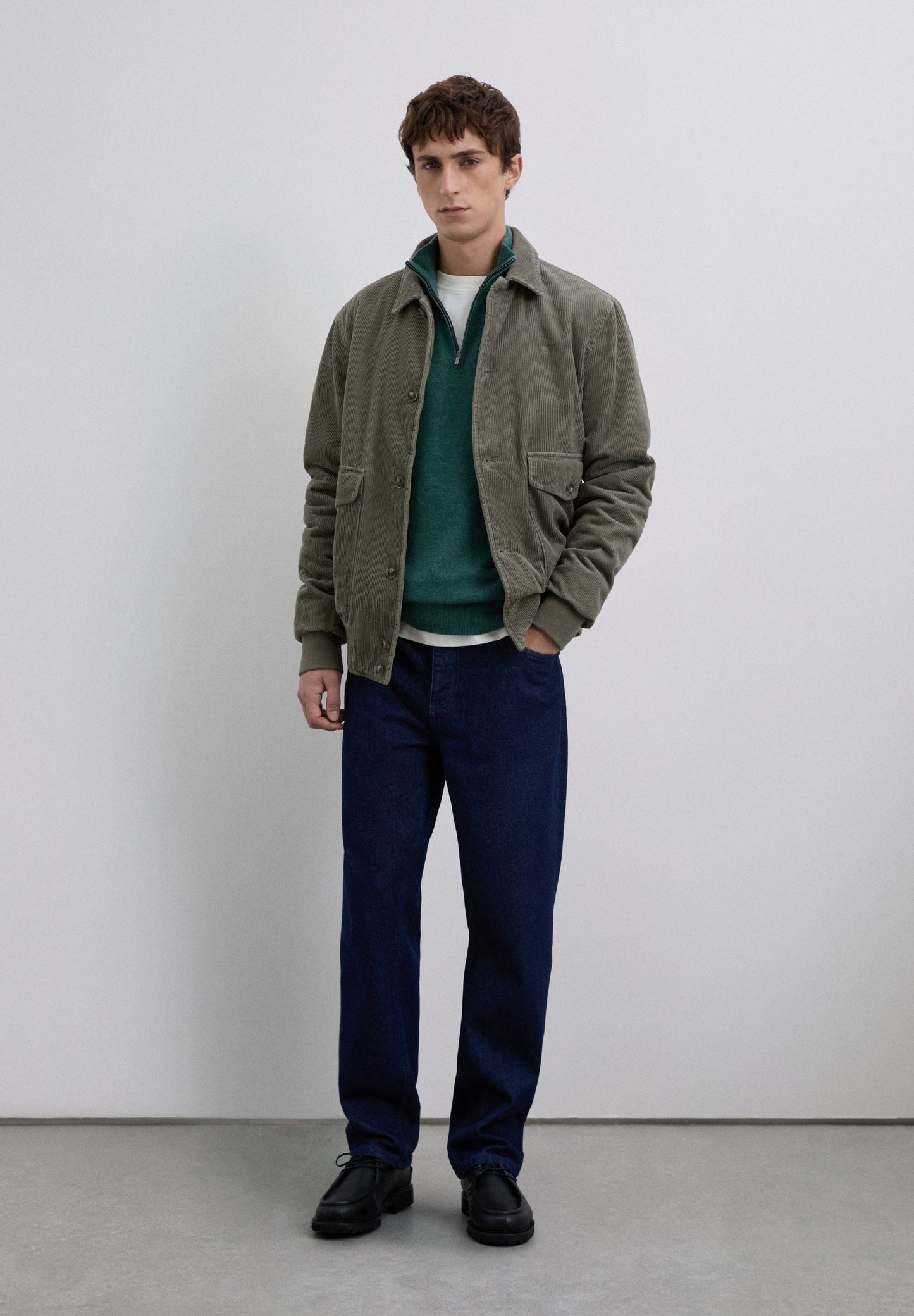 ZIPPED WOOL SWEATER WITH SKULL