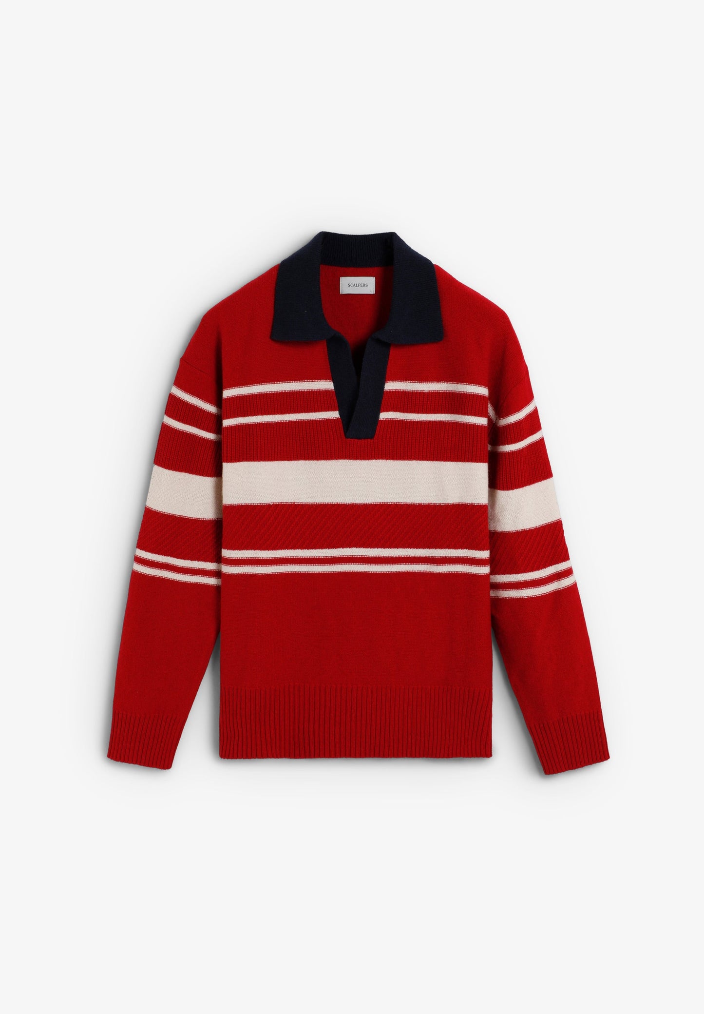 STRIPED WOOL POLO SHIRT SWEATER