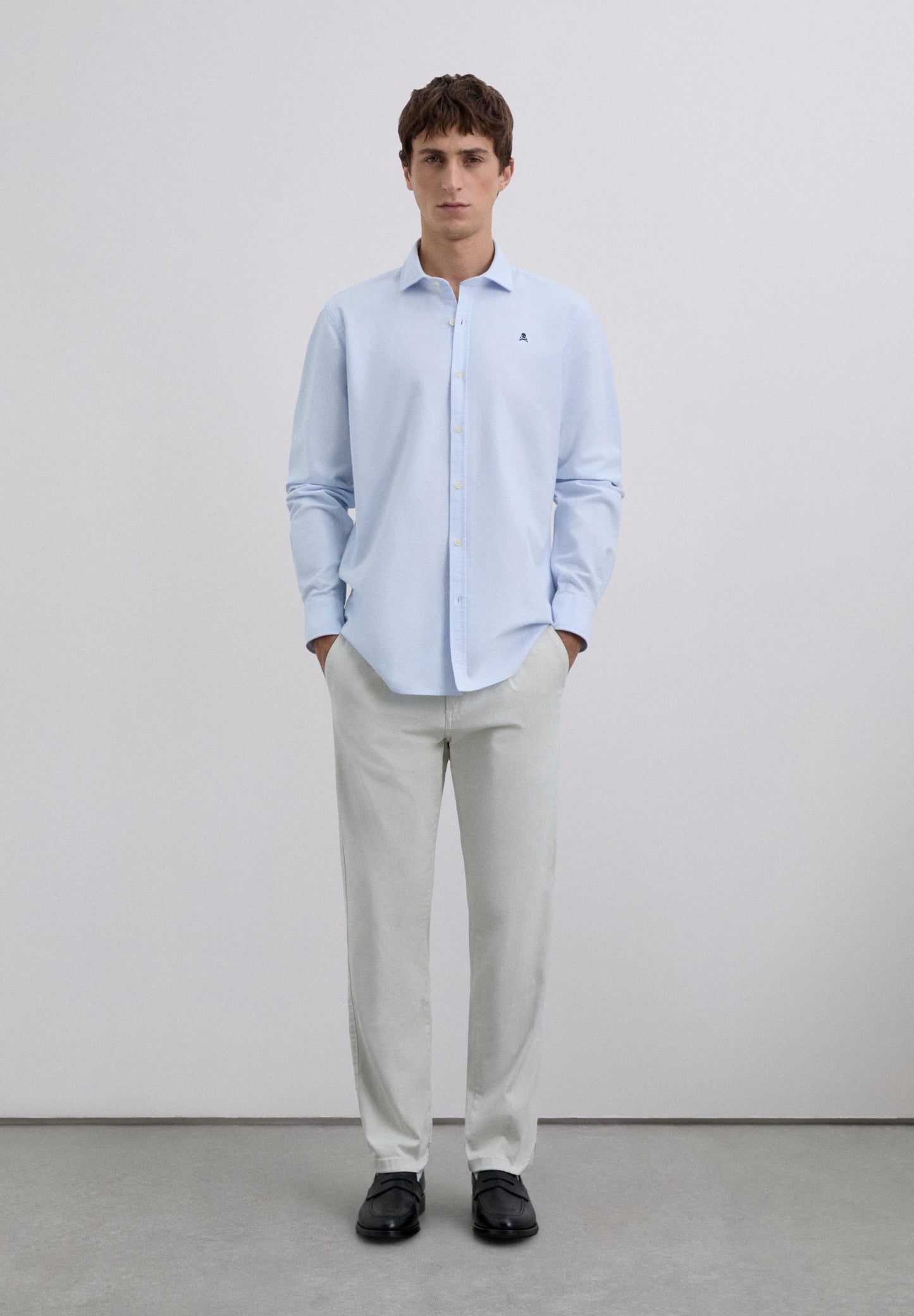 OXFORD SHIRT WITH SKULL