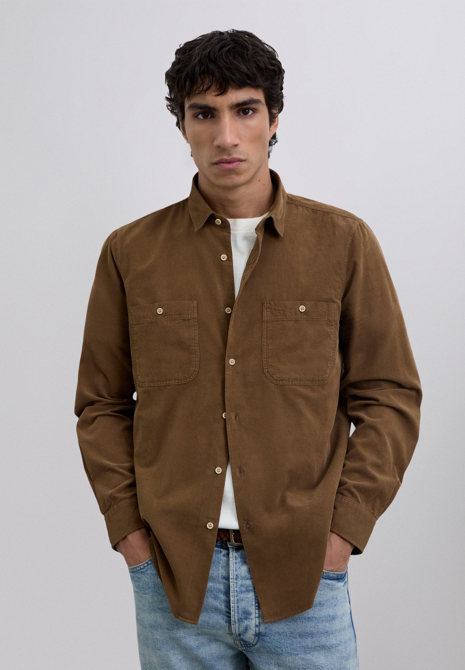 REGULAR FIT CORDUROY SHIRT