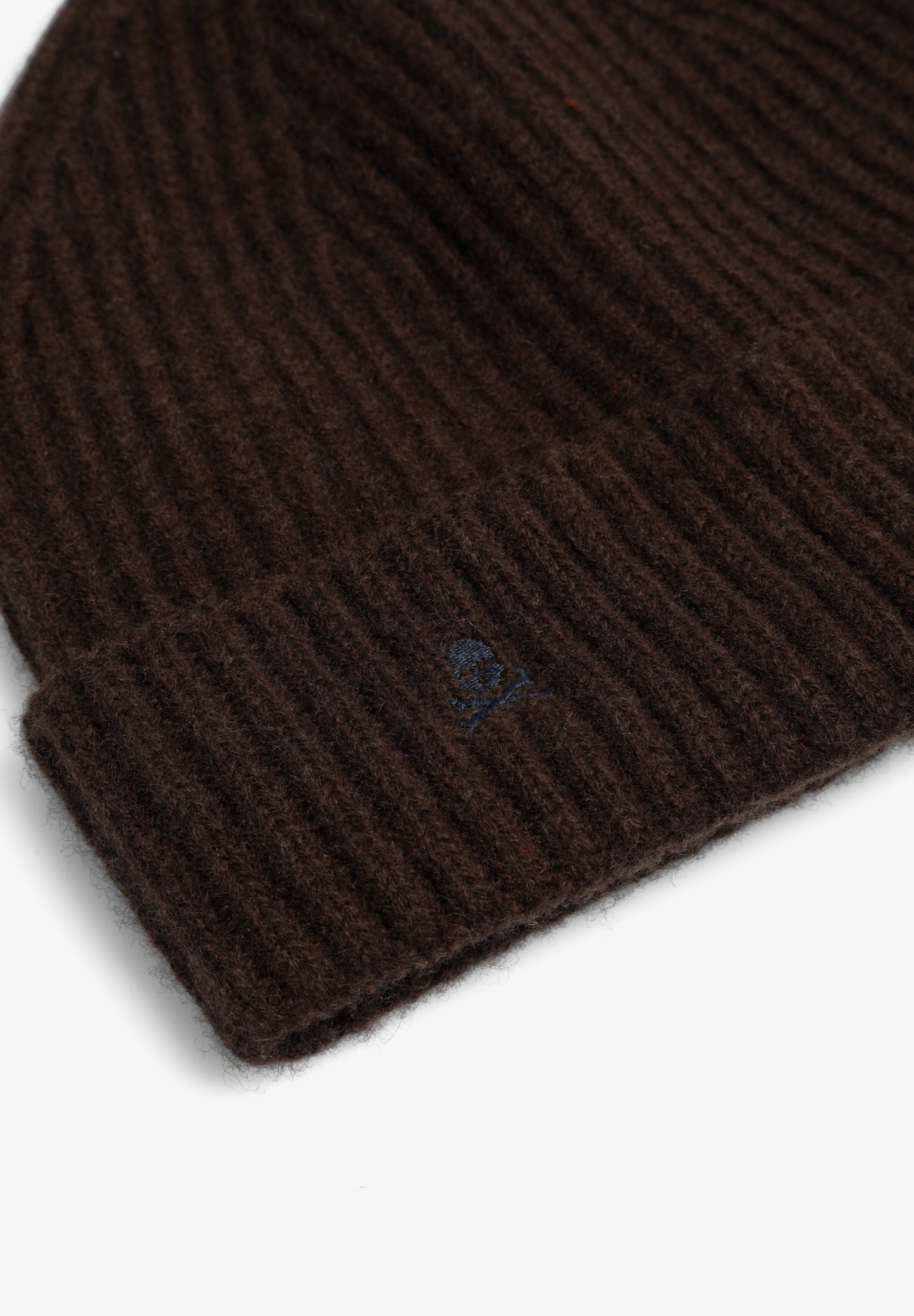 EMBROIDERED WOOL BLEND KNIT HAT