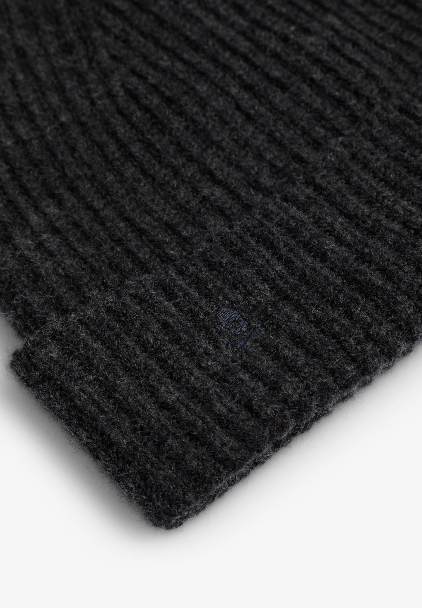 EMBROIDERED WOOL BLEND KNIT HAT