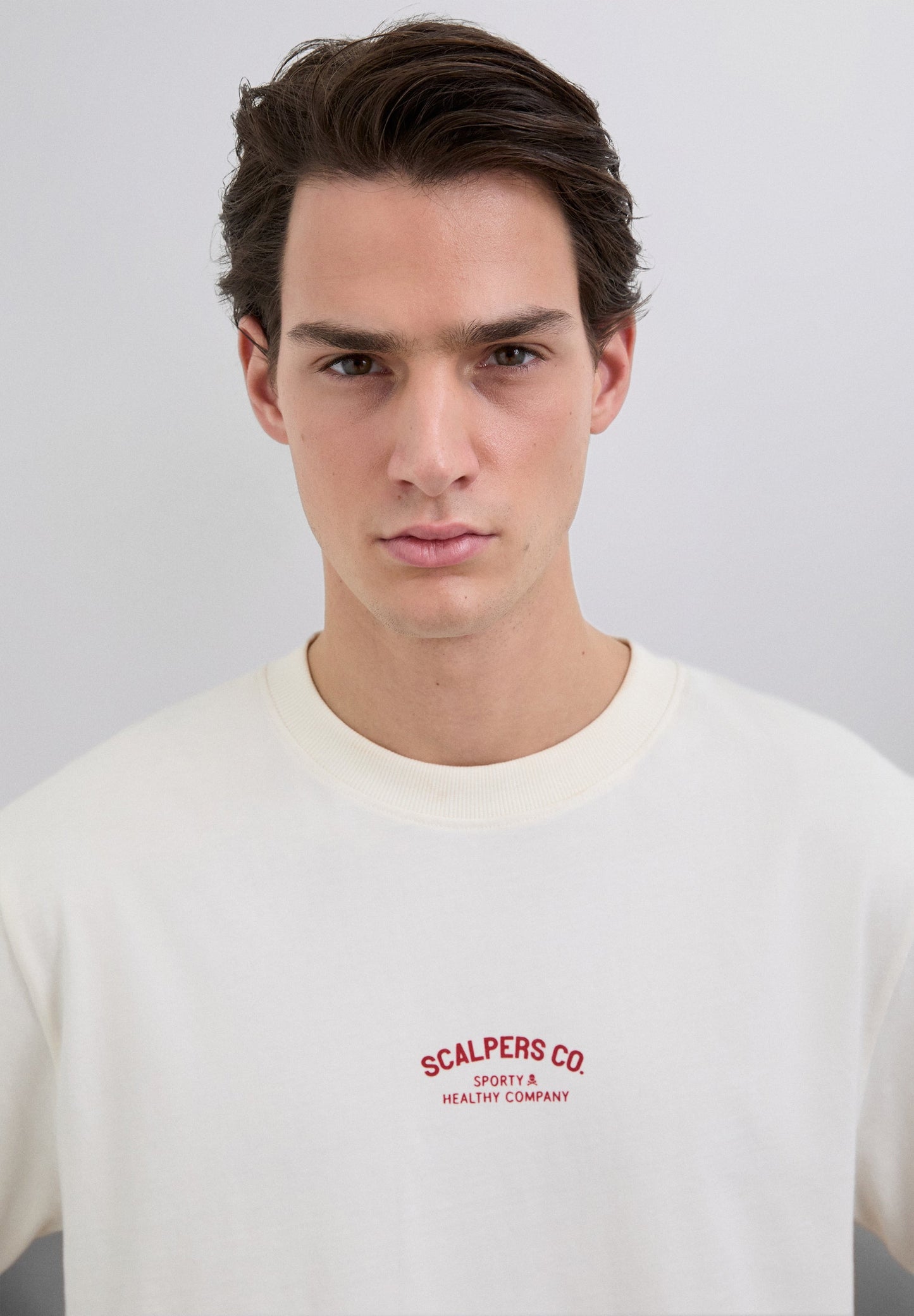 PRINT T-SHIRT WITH CONTRAST LOGO