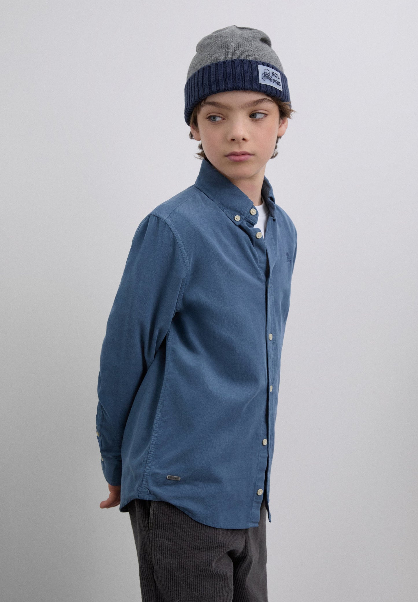 SHIRT WITH EMBROIDERED SKULL