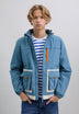 THREE-TONE COLOUR BLOCK JACKET
