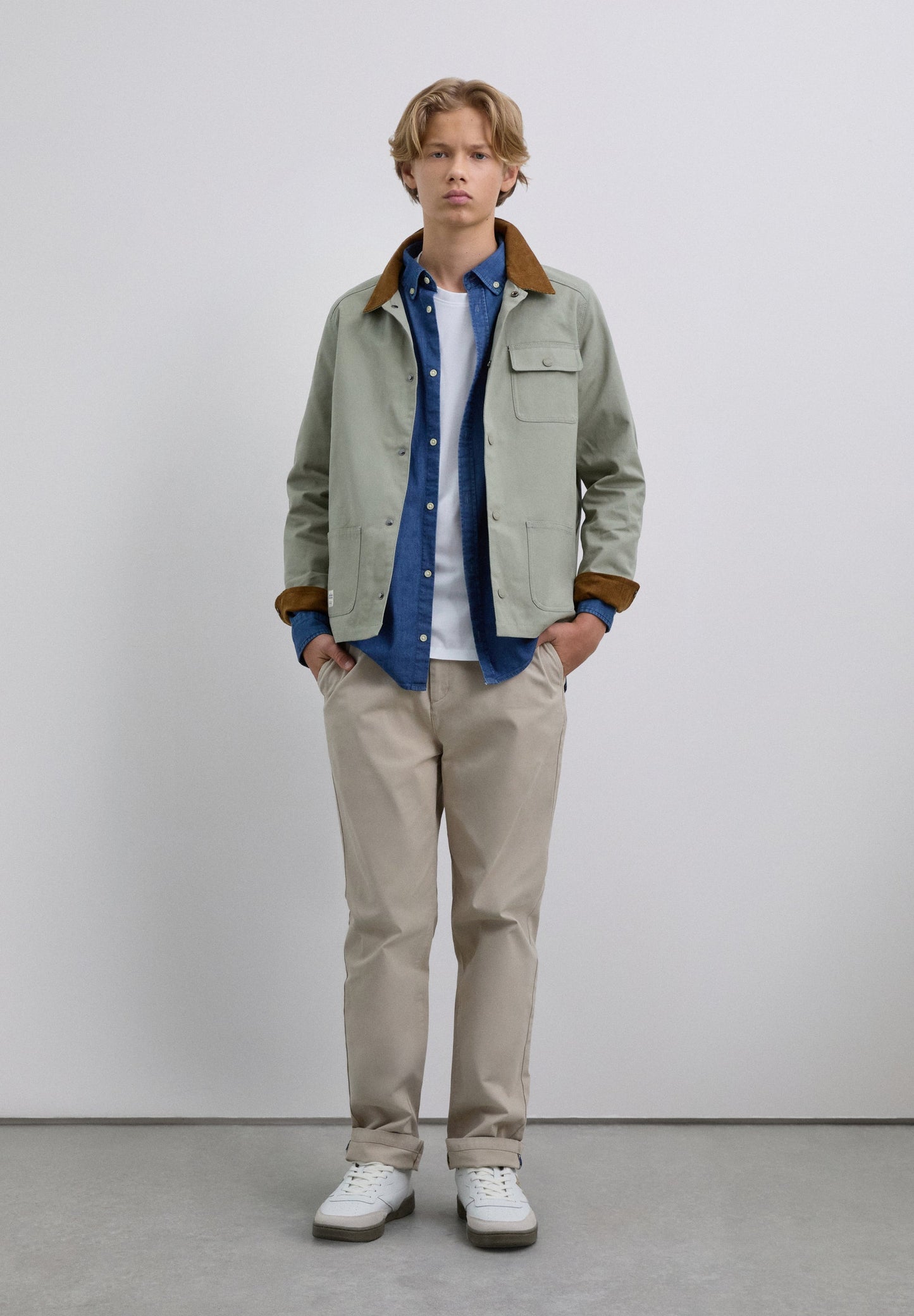 JACKET WITH SHIRT COLLAR