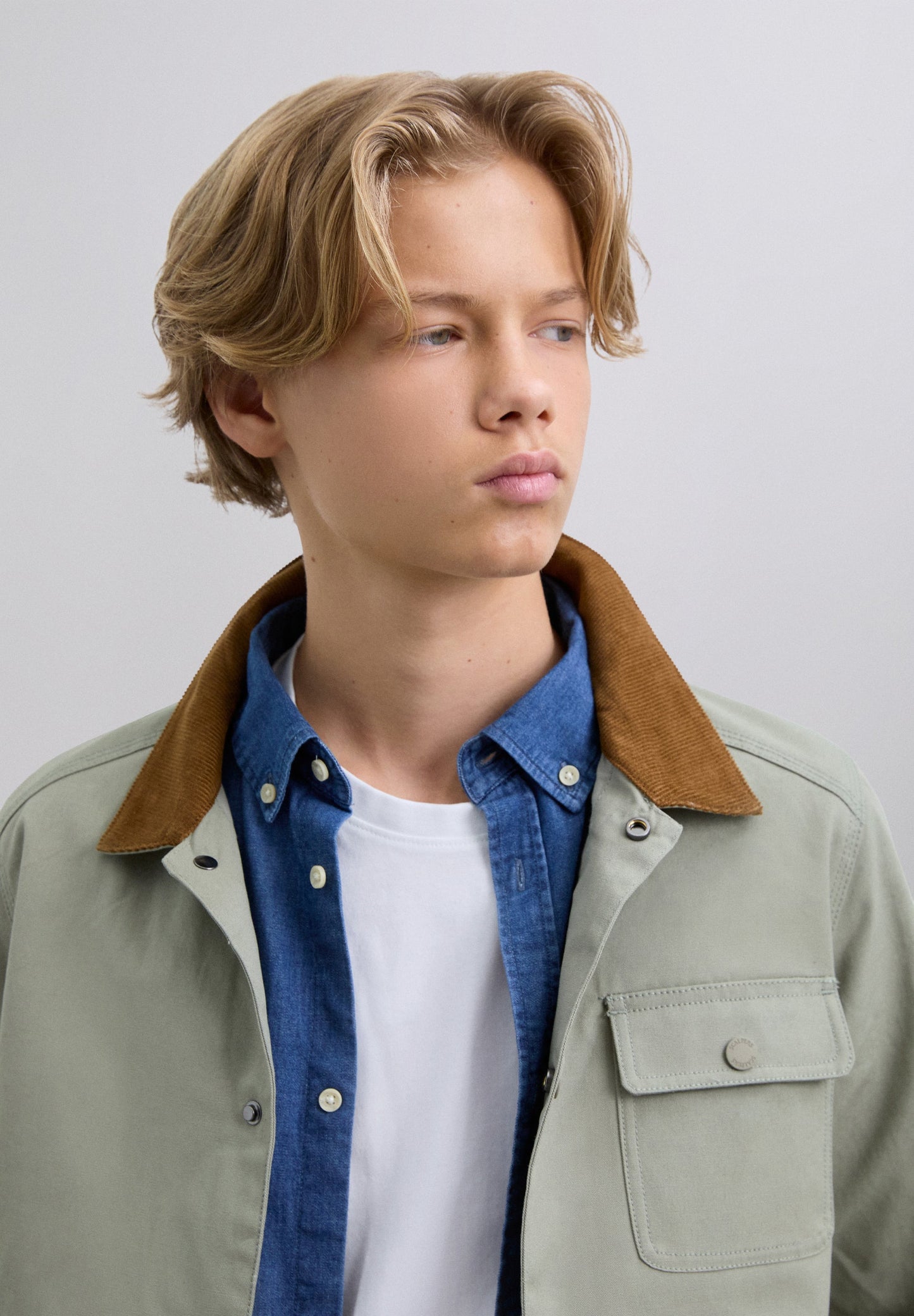 JACKET WITH SHIRT COLLAR