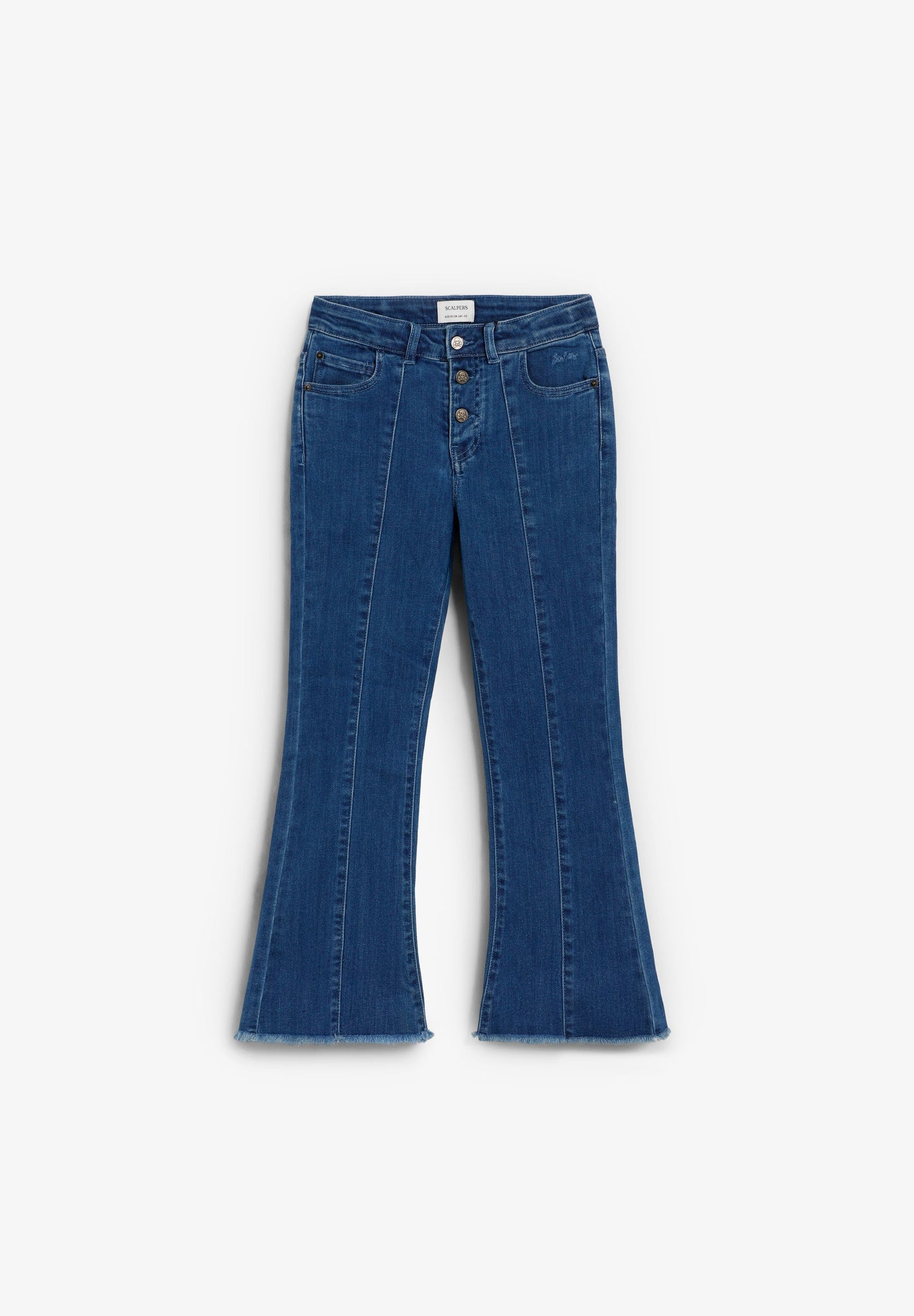 FLARED DENIM TROUSERS