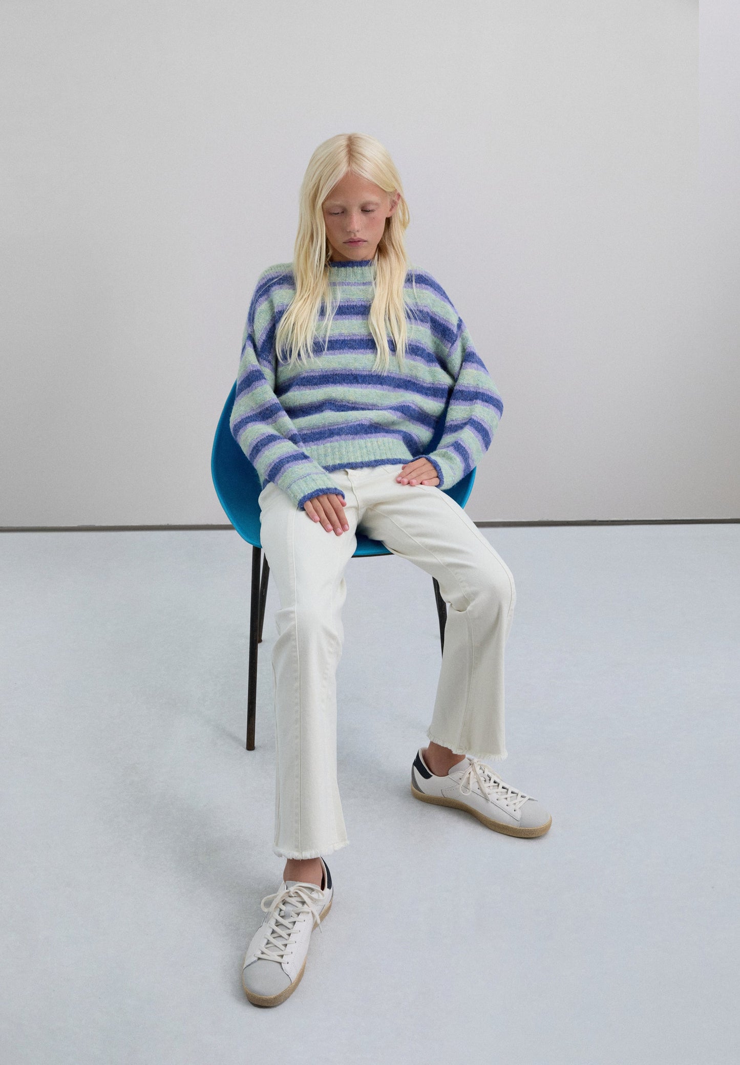 FLARED DENIM TROUSERS