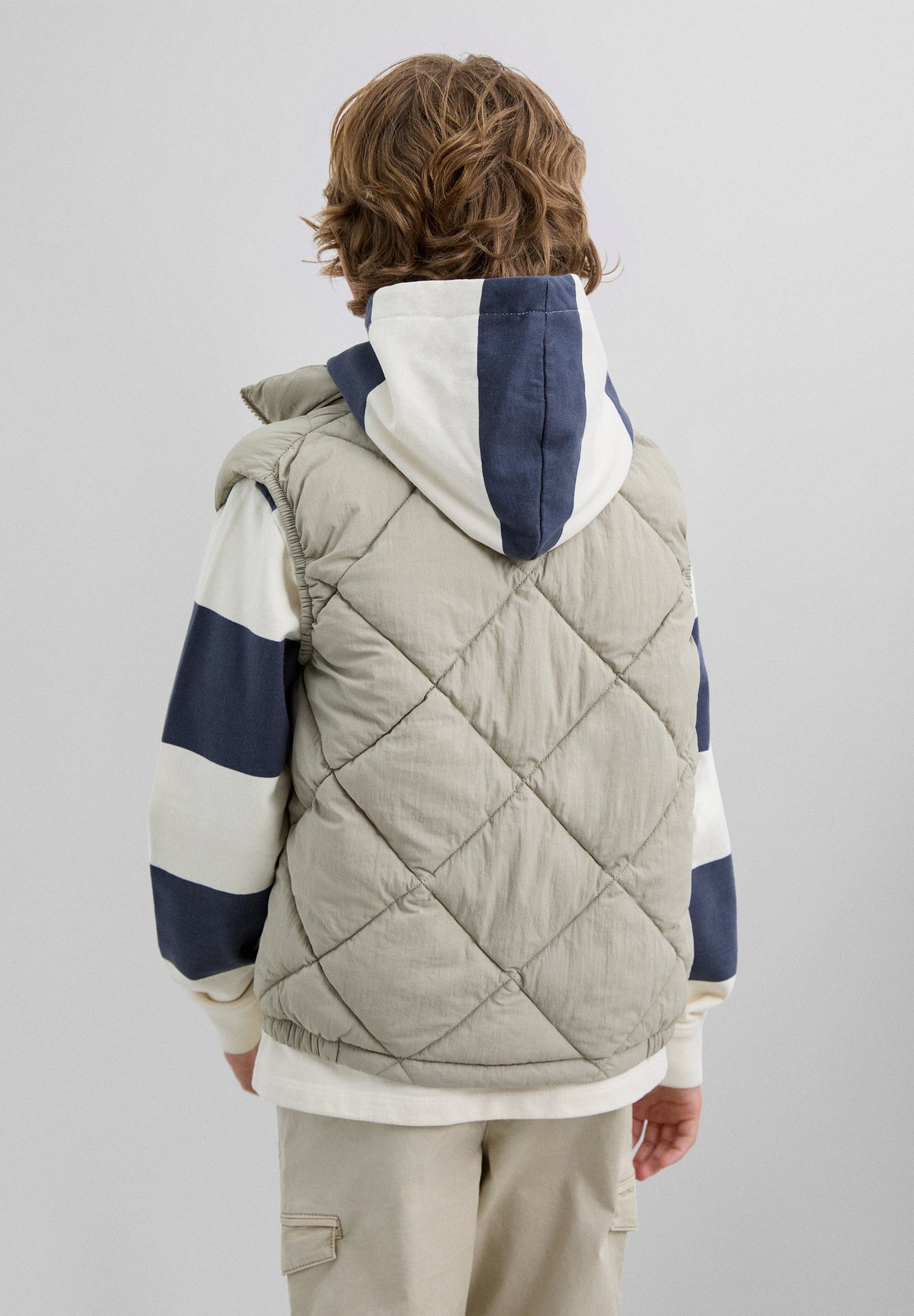 SKULL PUFFER VEST WITH HOOD