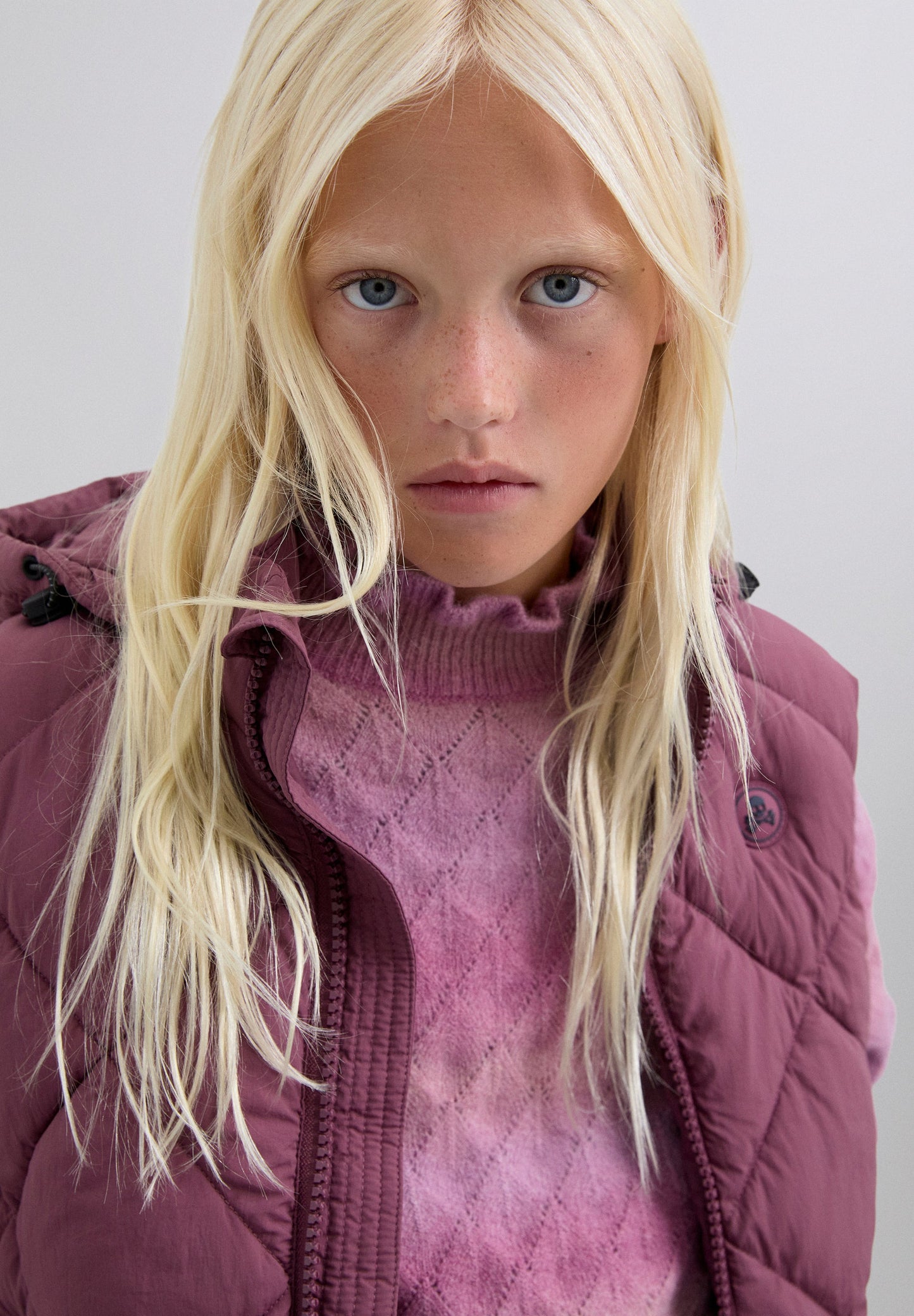 SKULL PUFFER VEST WITH HOOD