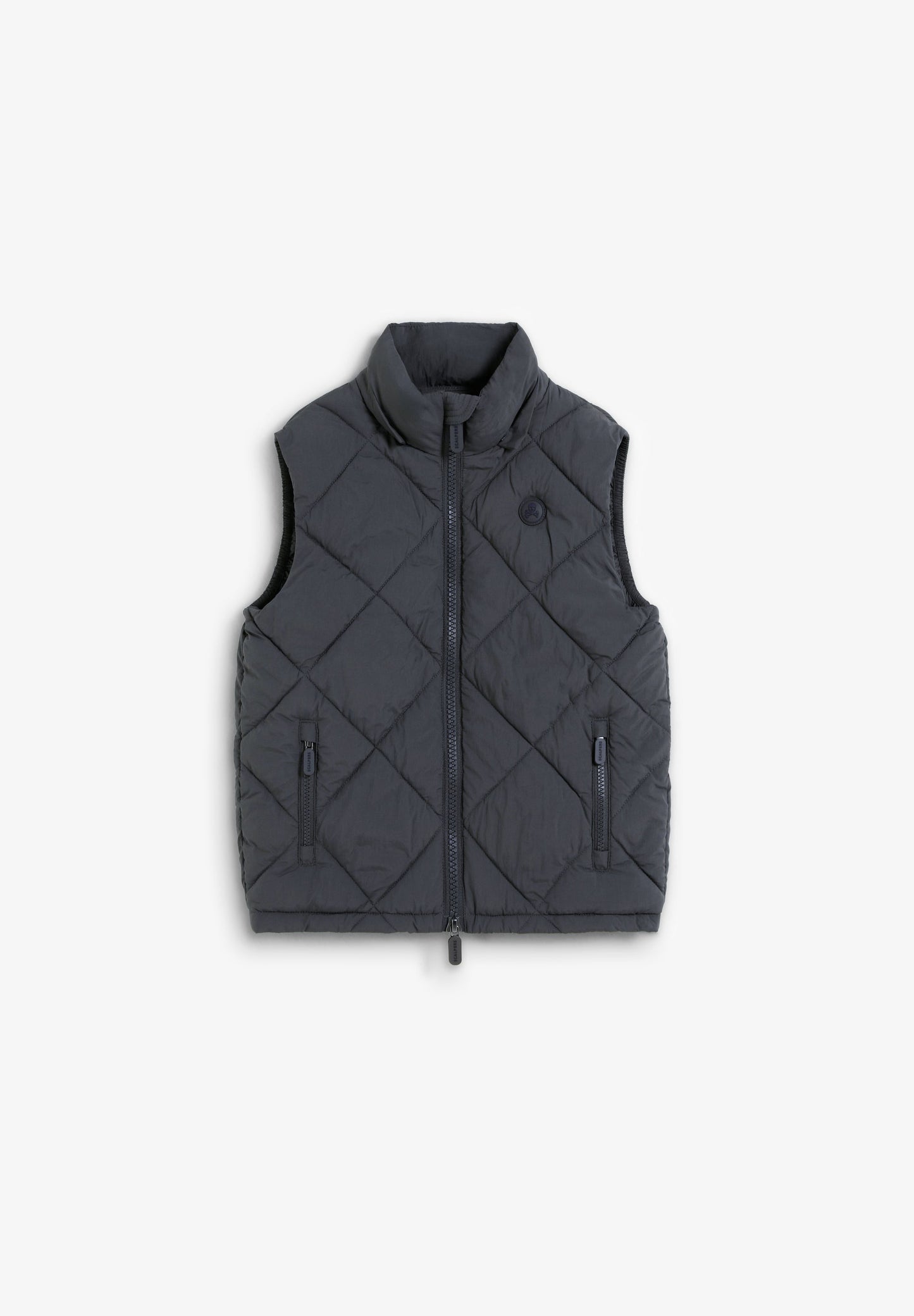 SKULL PUFFER VEST WITH HOOD