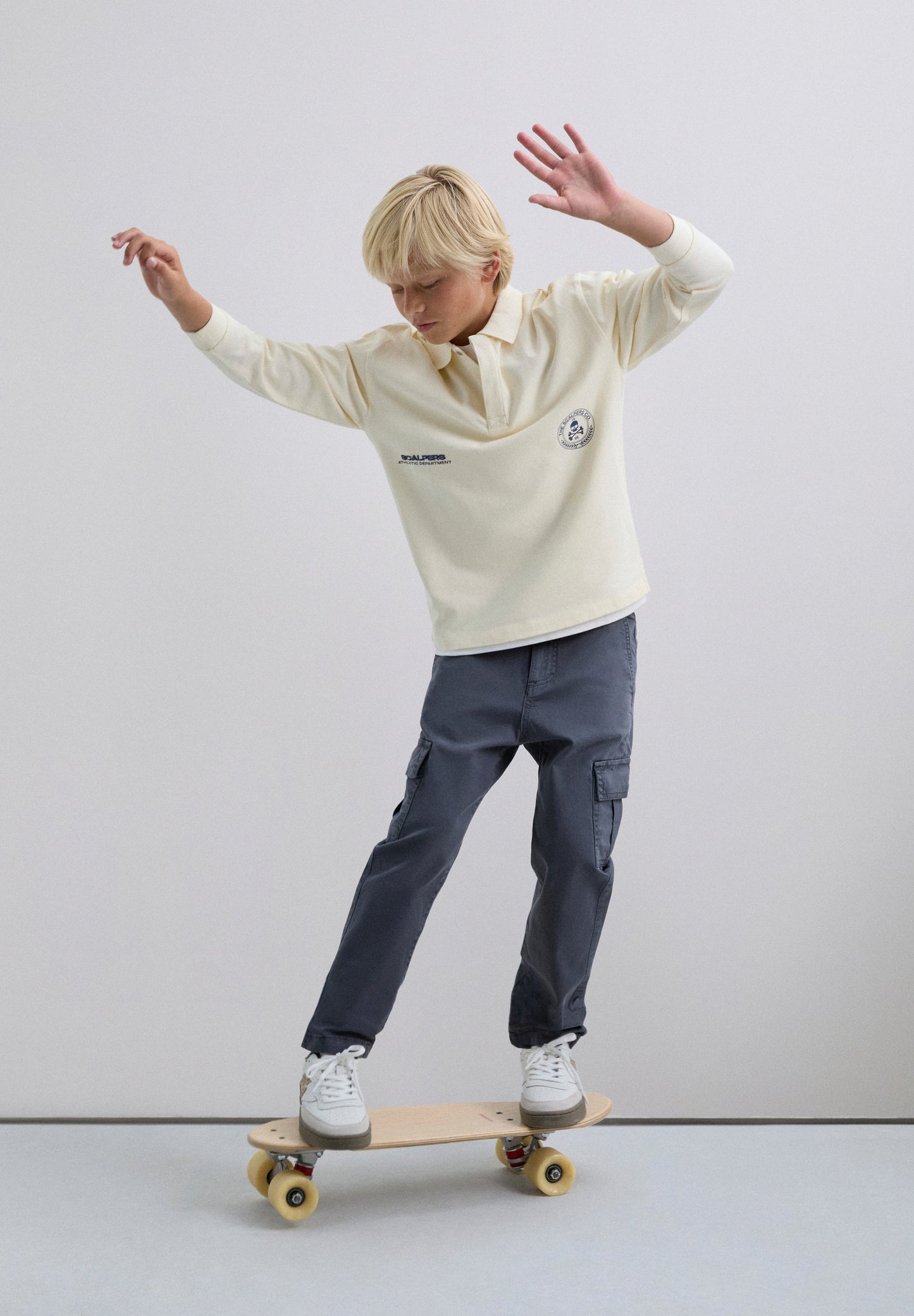 POLO PRINT LANGE MOUW