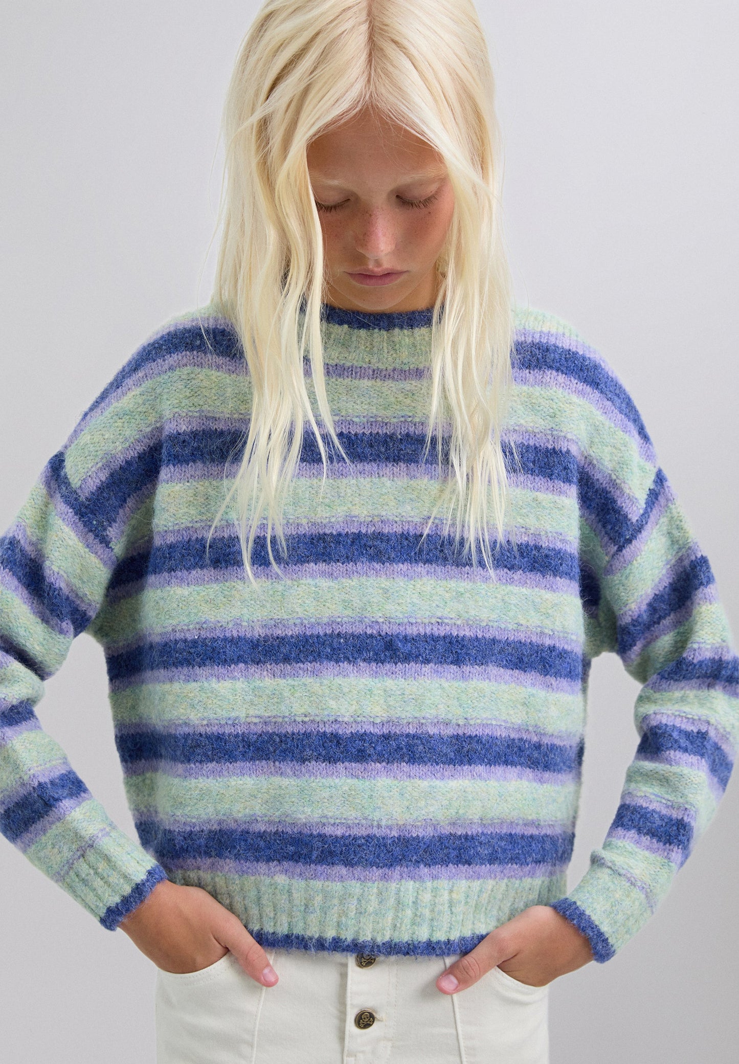 STRIPED KNIT SWEATER