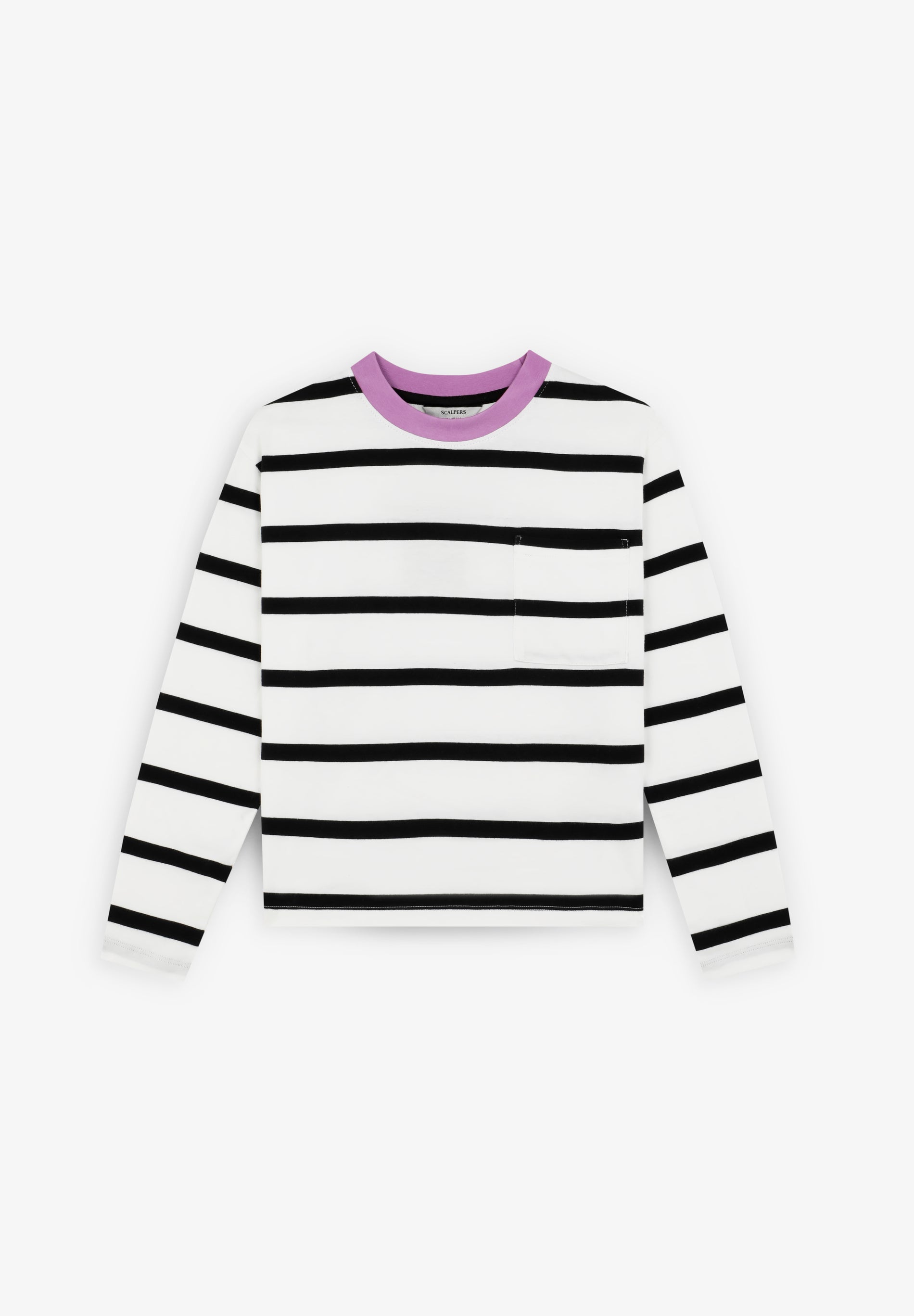 CONTRAST STRIPED T-SHIRT