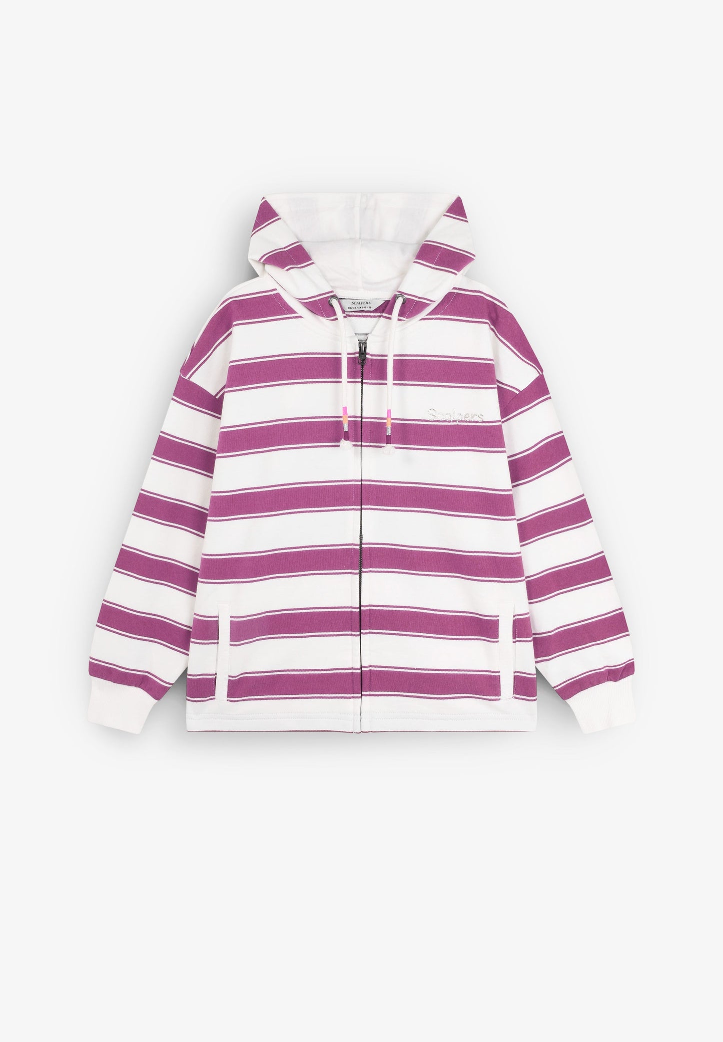 STRIPED HOODIE WITH SKULL