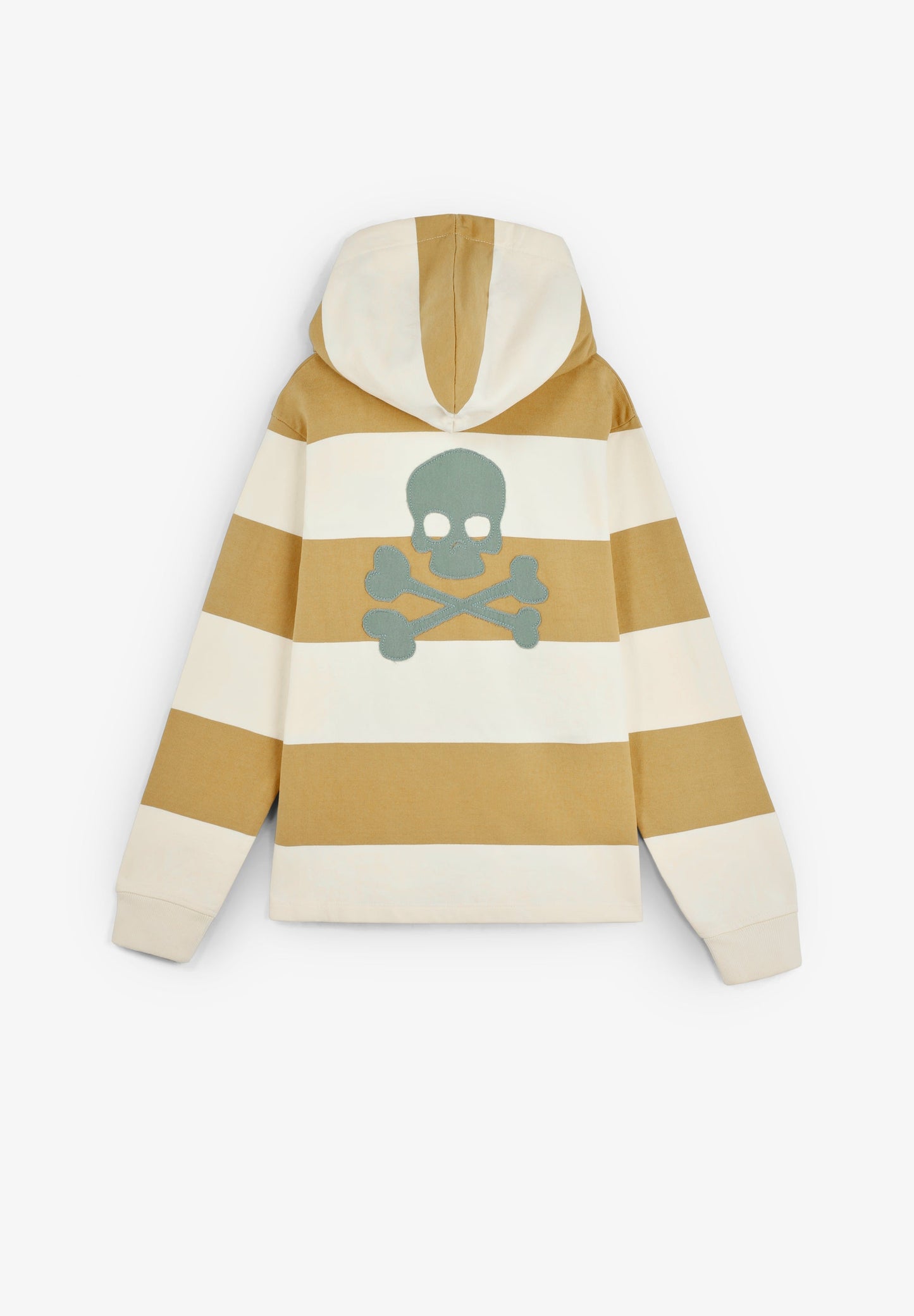 STRIPED HOODIE WITH SKULL