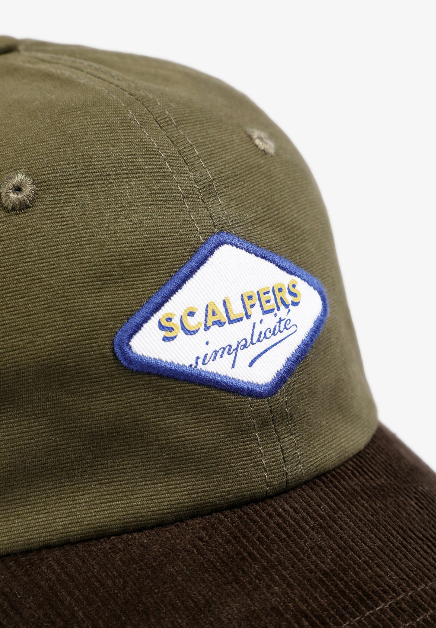 CORDUROY CAP WITH CONTRAST EMBROIDERY