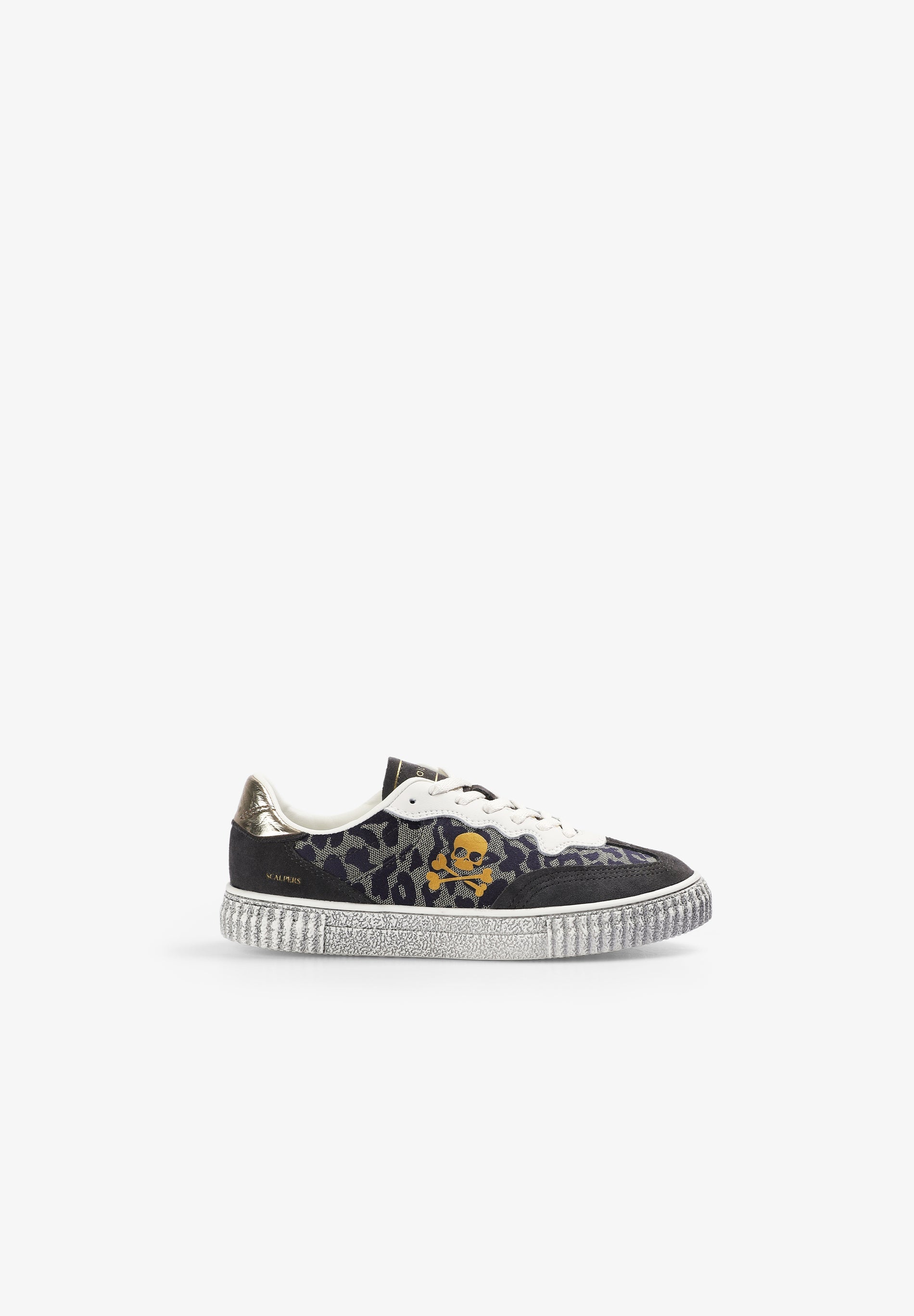 SNEAKERS WITH ANIMAL PRINT SKULL