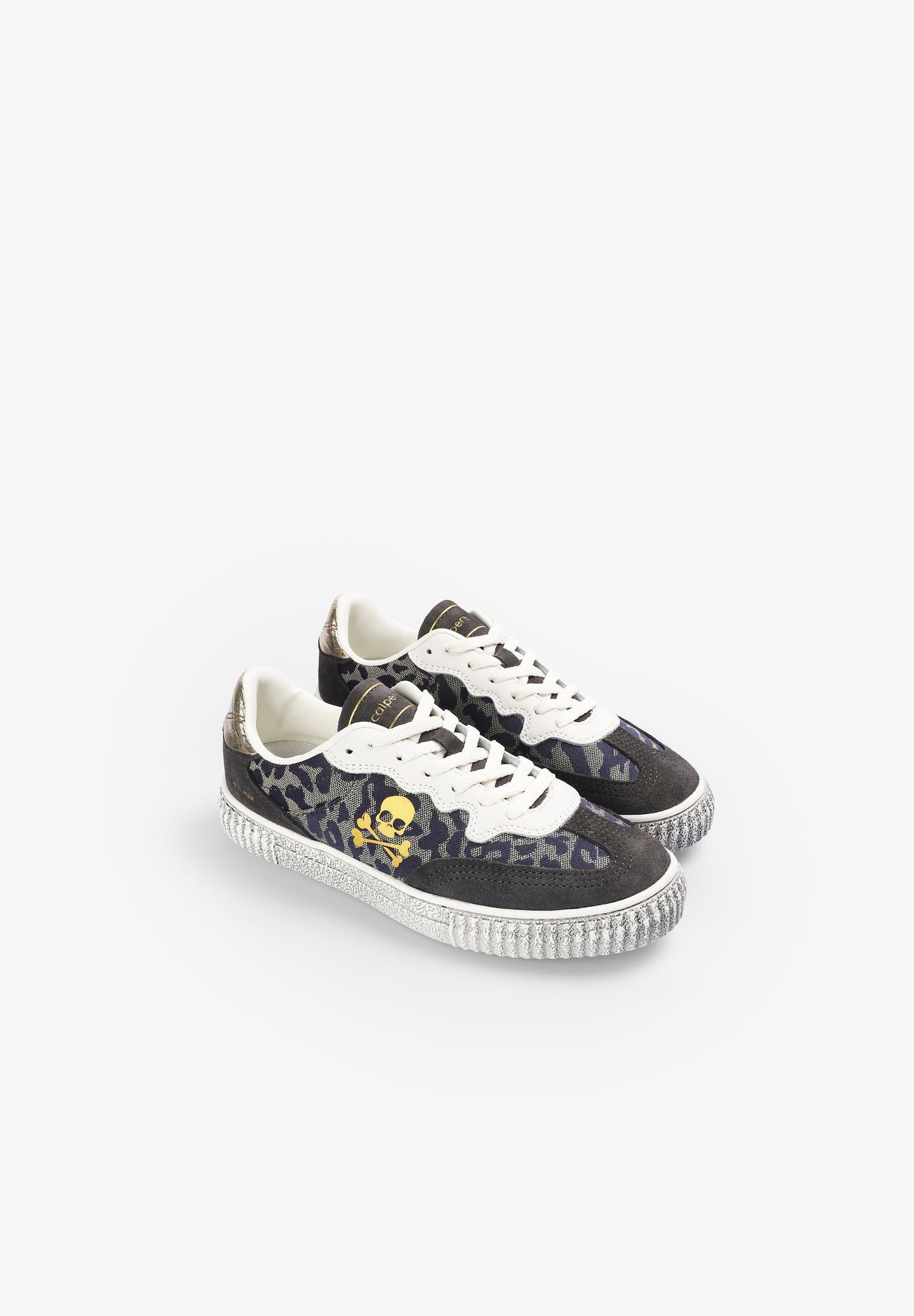 SKULL SNEAKERS WITH ANIMAL PRINT