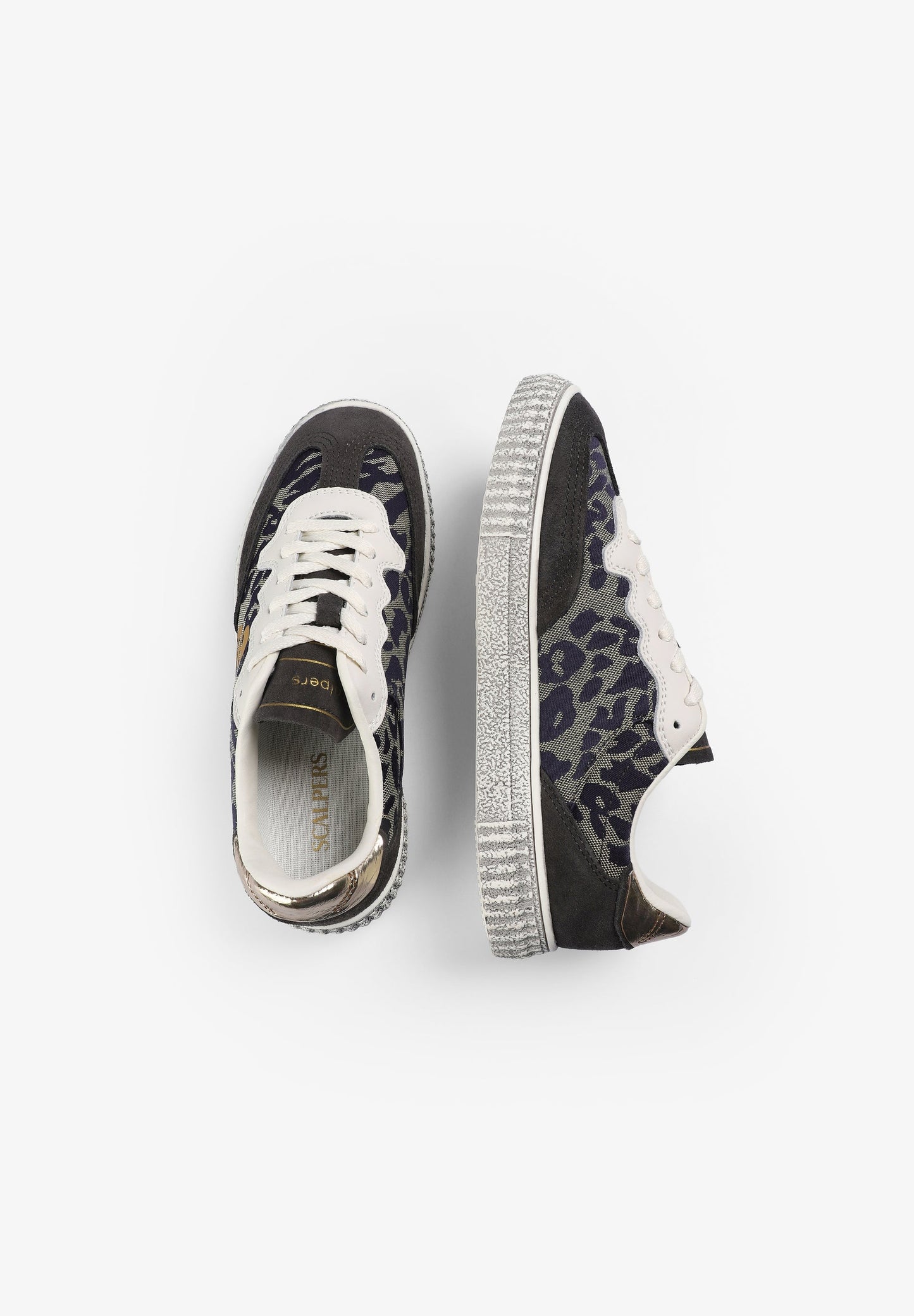 SKULL SNEAKERS WITH ANIMAL PRINT
