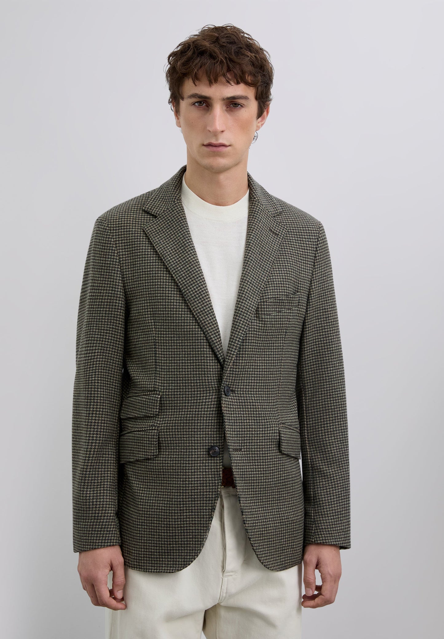 CHECKED WOOL BLAZER