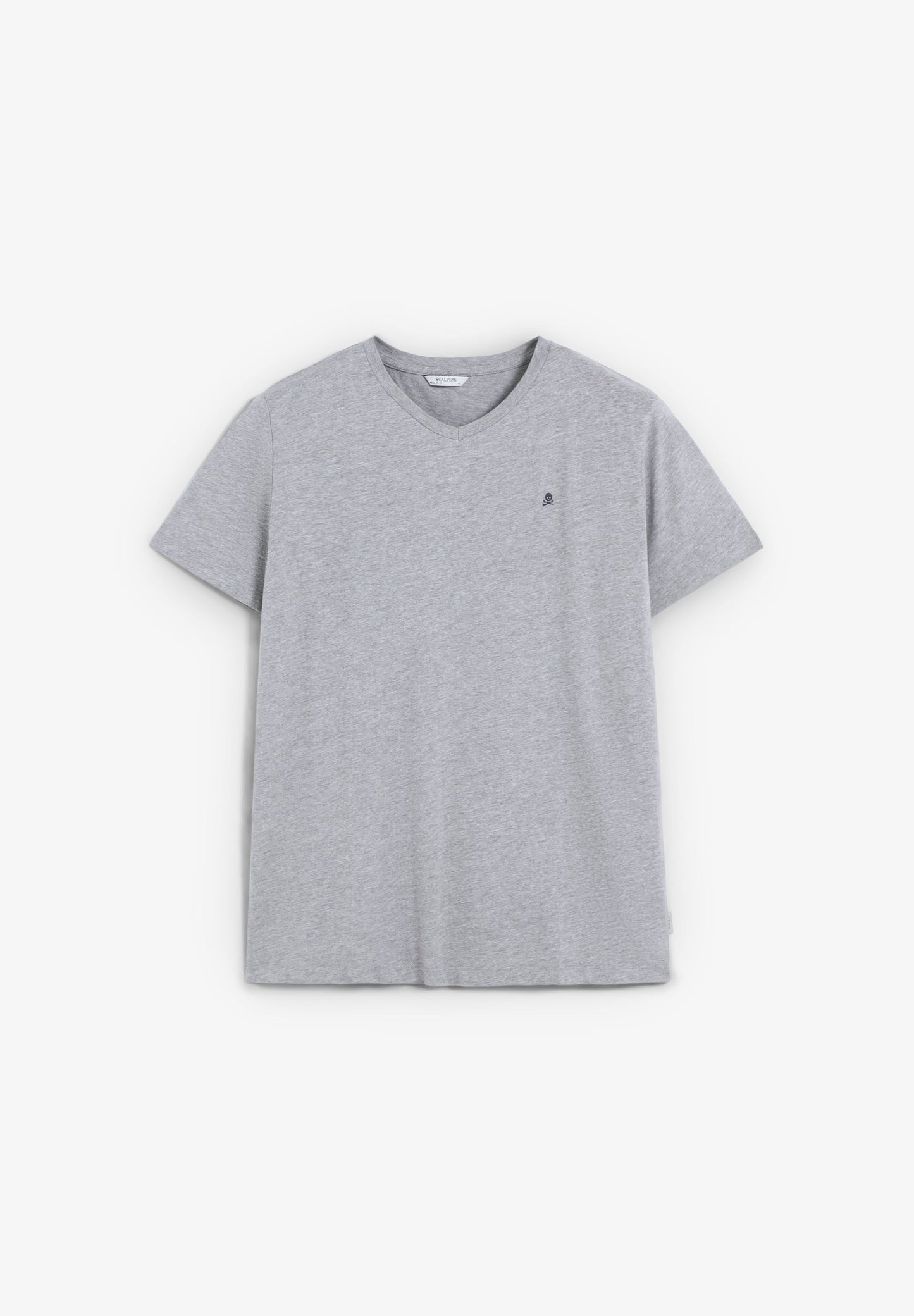 CAMISETA CALAVERA BORDADA TONO