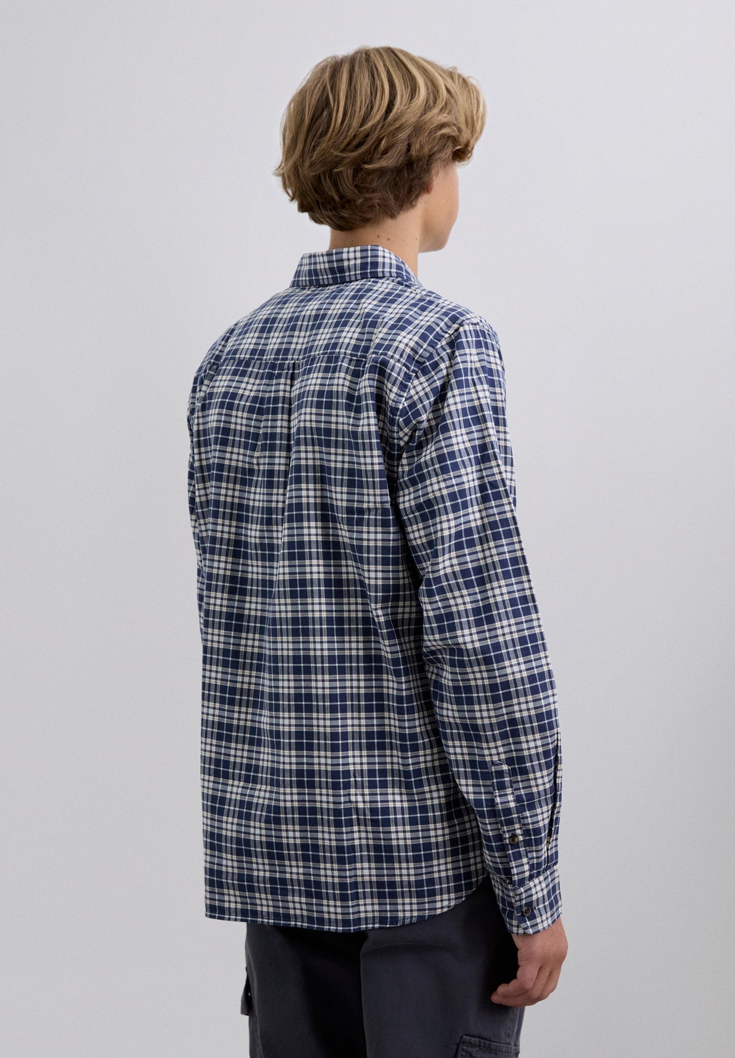 CHECK FLEECE SHIRT WITH SKULL