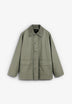 WAXED JACKET WITH SNAP BUTTONS