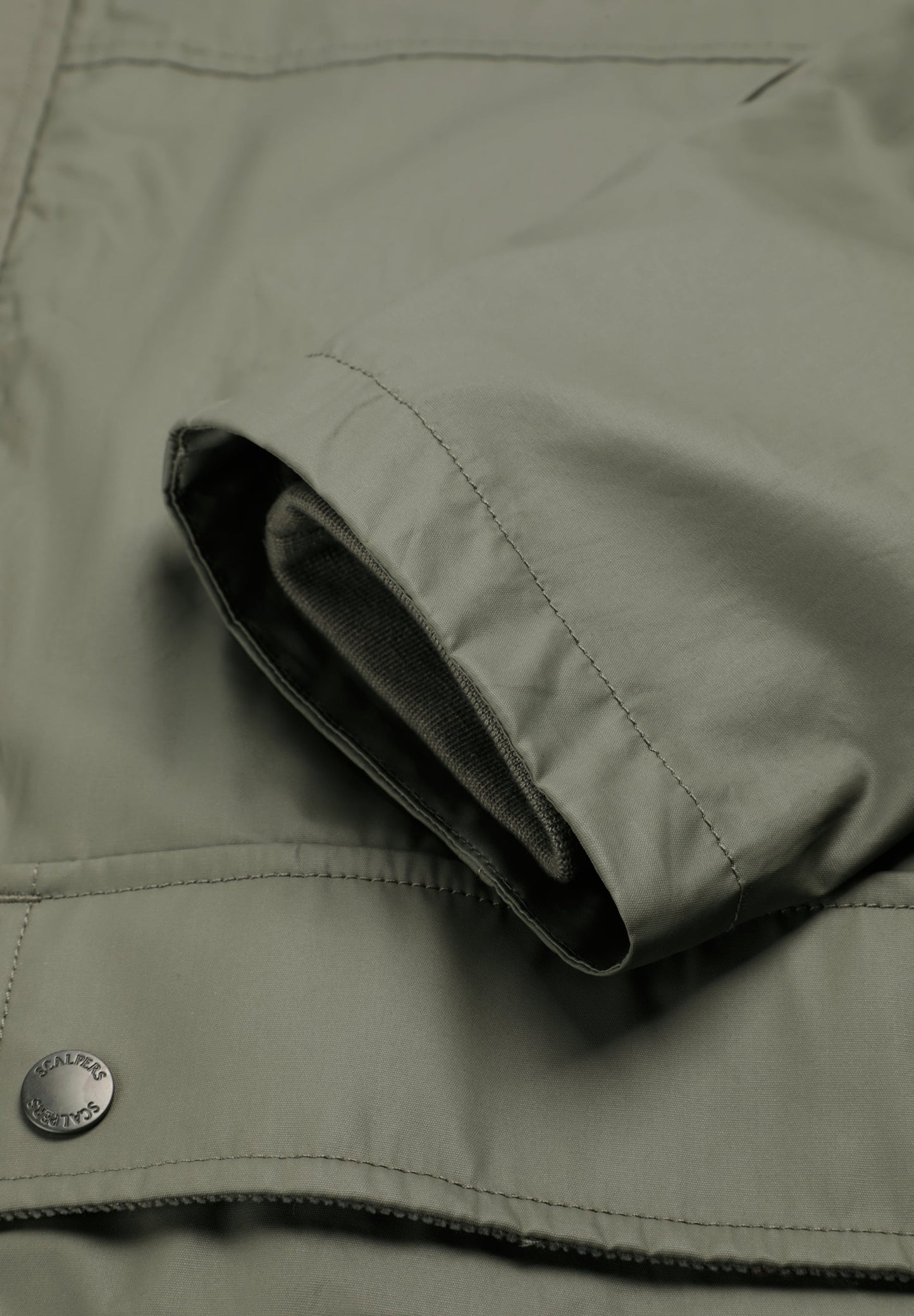 WAXED JACKET WITH SNAP BUTTONS