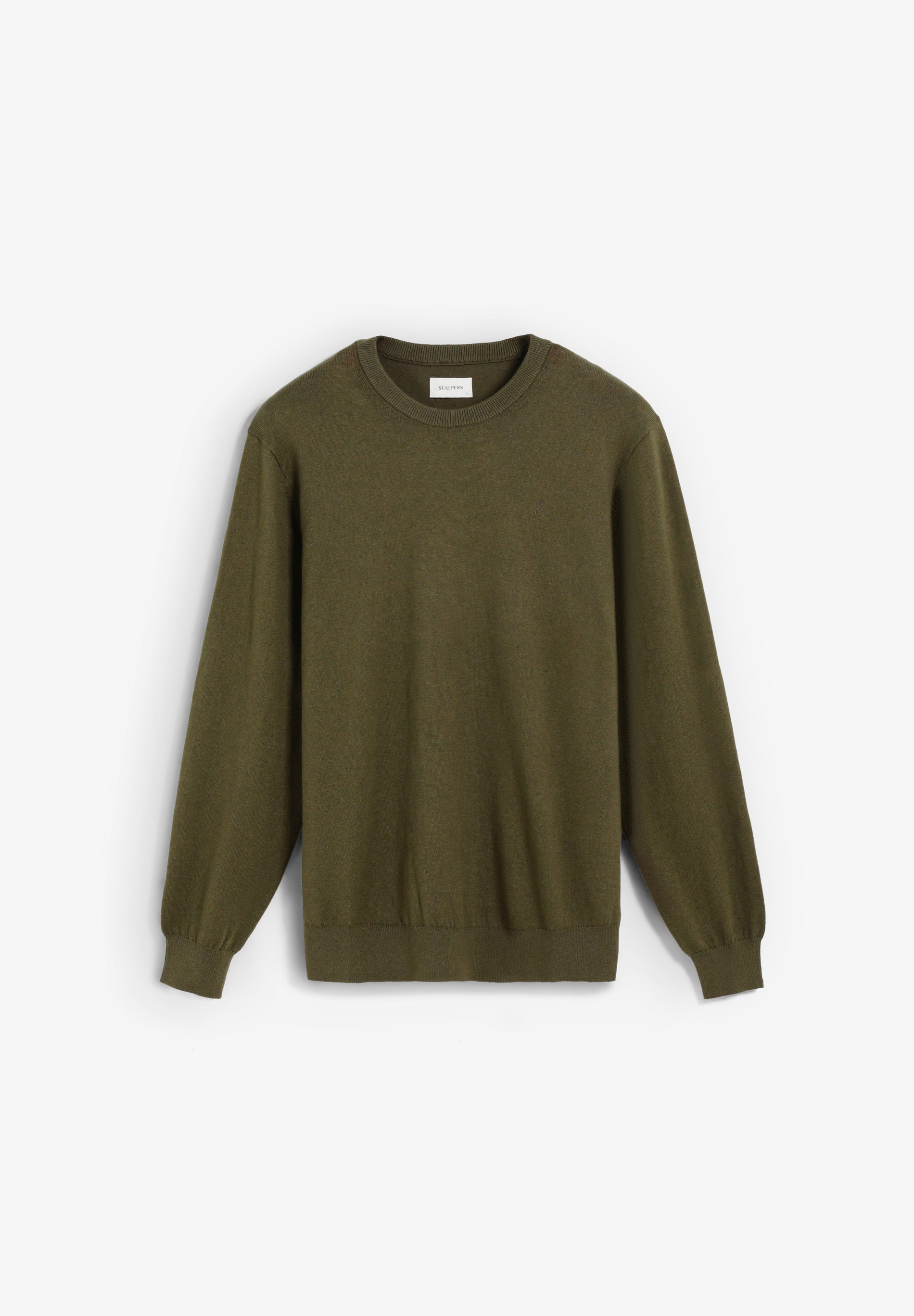 COTTON KNIT LONG SLEEVE SWEATER