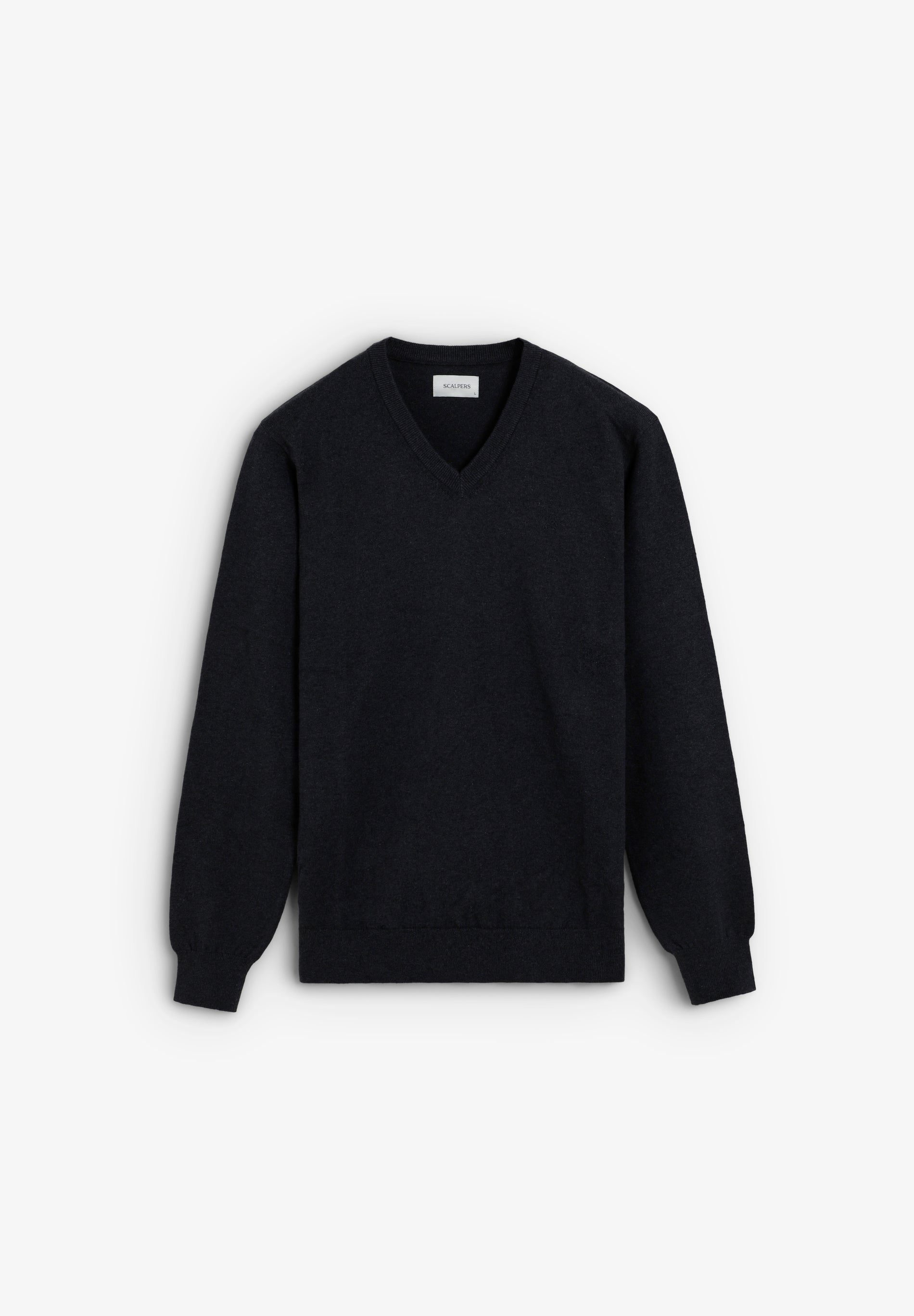 COTTON KNIT V-NECK SWEATER