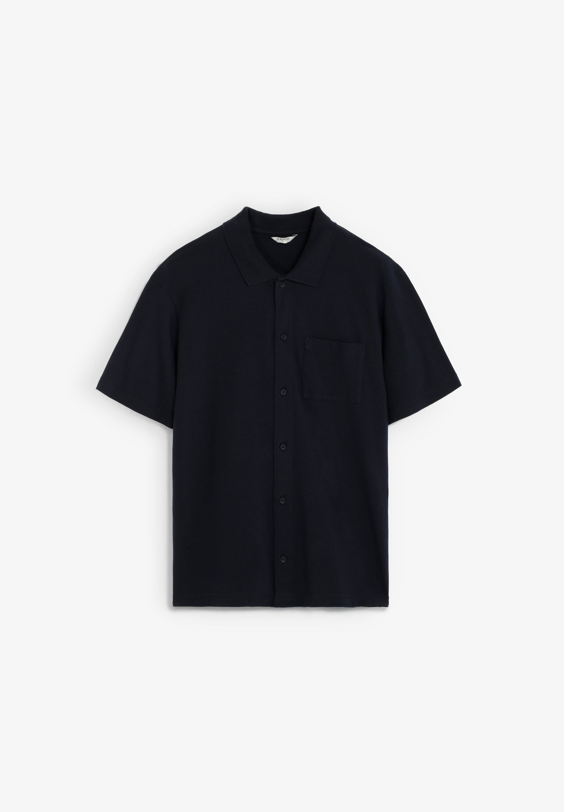 RELAXED PIQUÉ POLO CARDIGAN