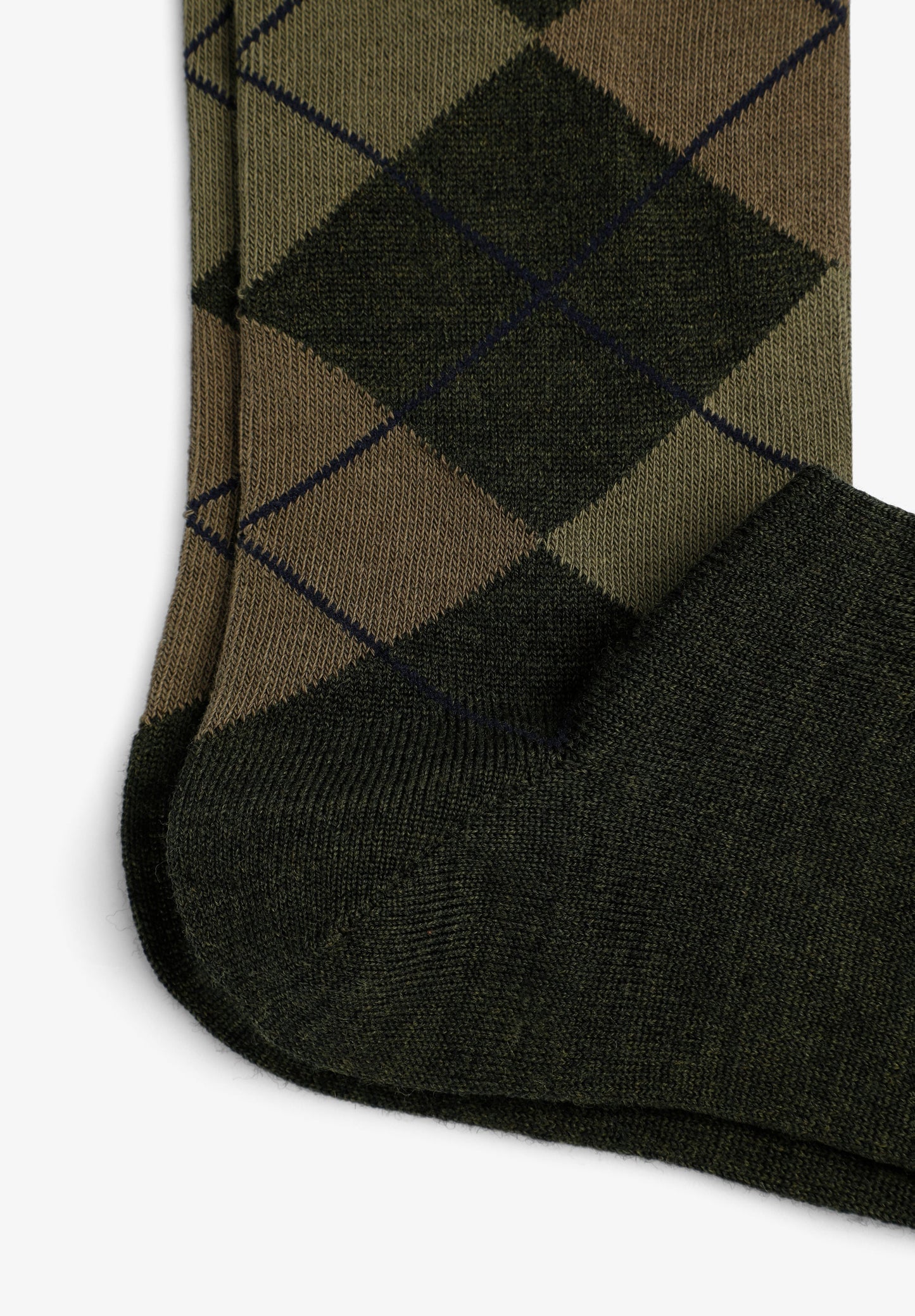DIAMOND PATTERN WOOL SOCKS