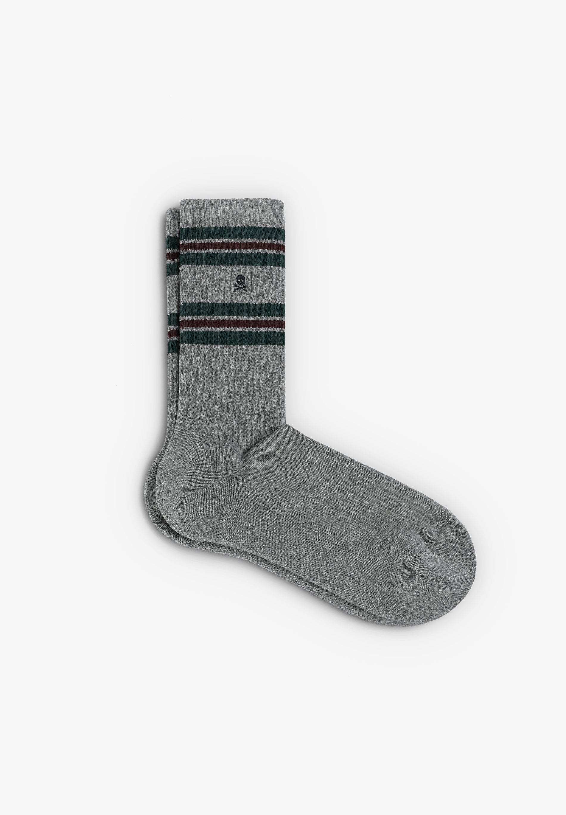 CONTRAST SKULL SOCKS