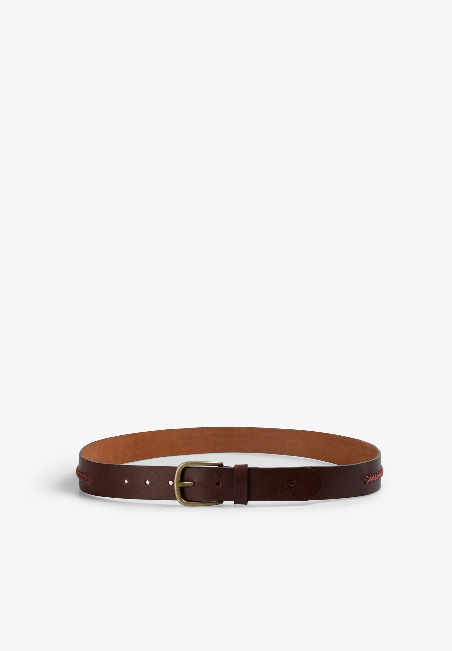 CONTRAST BRAIDED LEATHER BELT