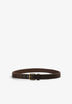 LEATHER BELT WITH STRIPED TEXTURE