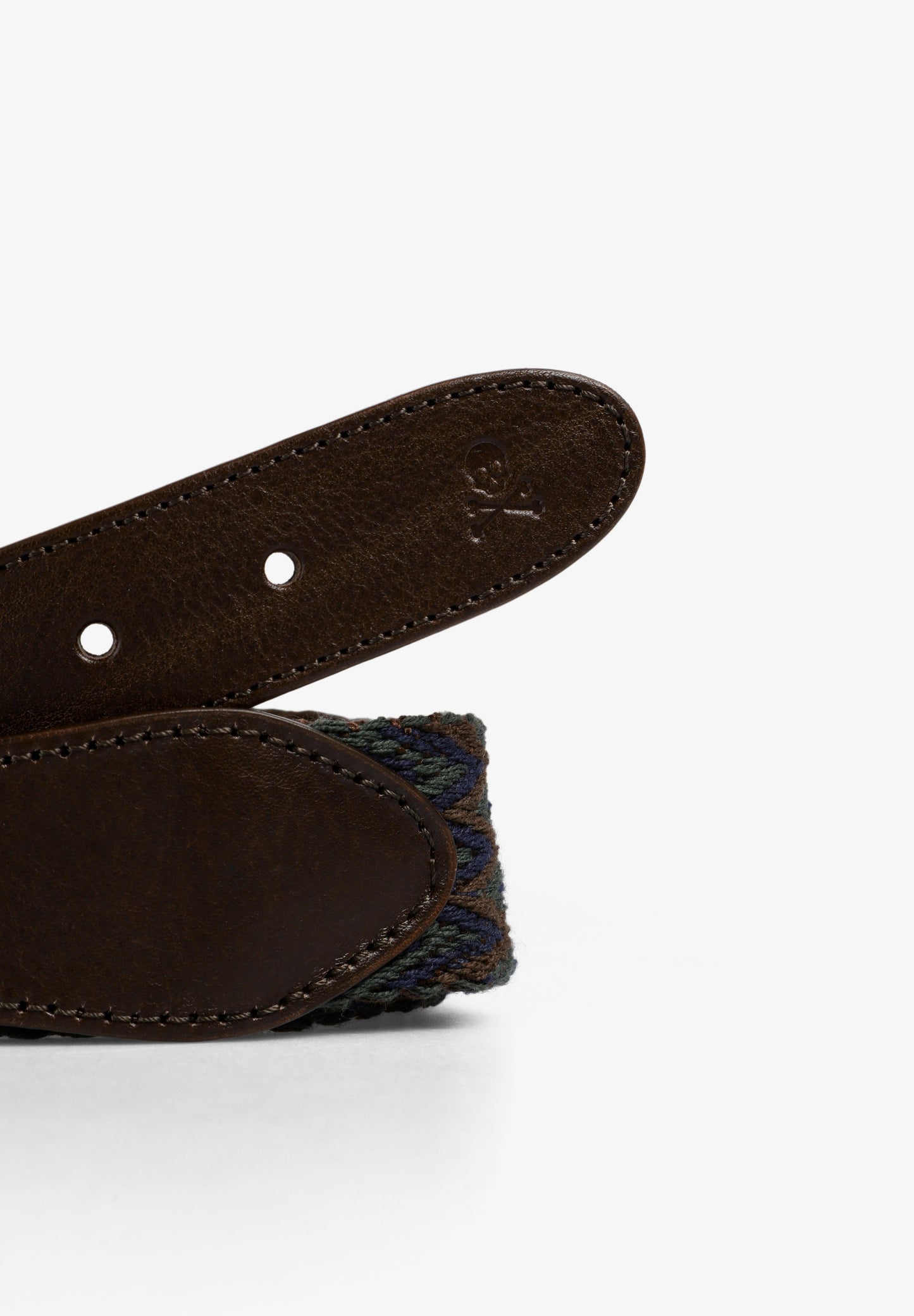 ZIG-ZAG SKULL LEATHER BELT