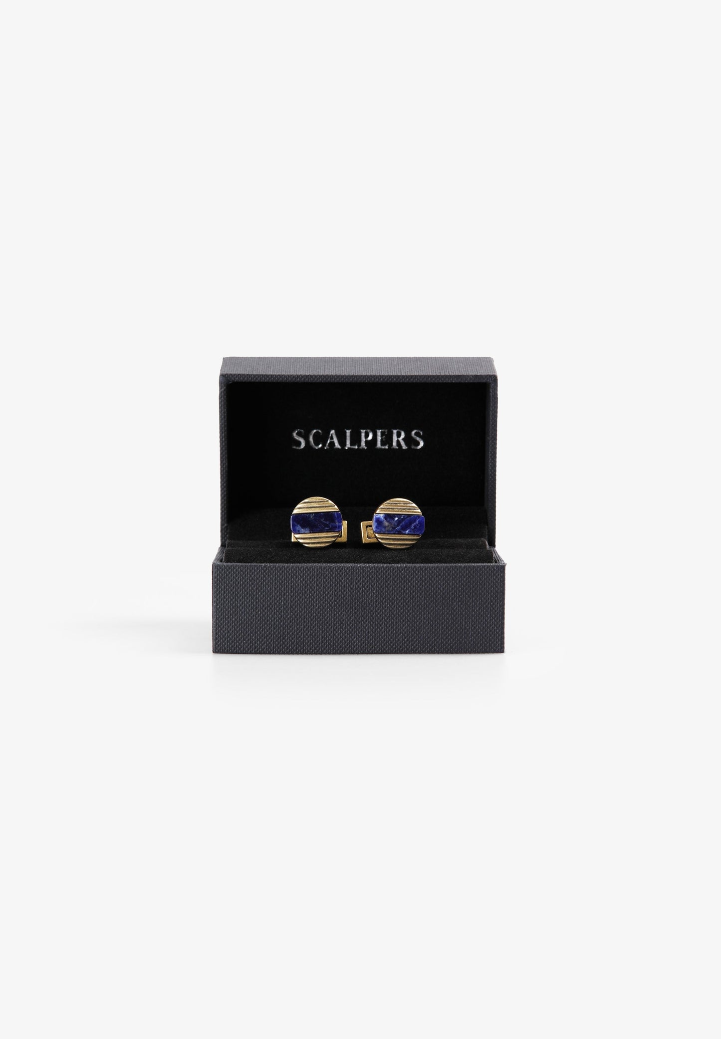 ROUND NATURAL STONE CUFFLINKS