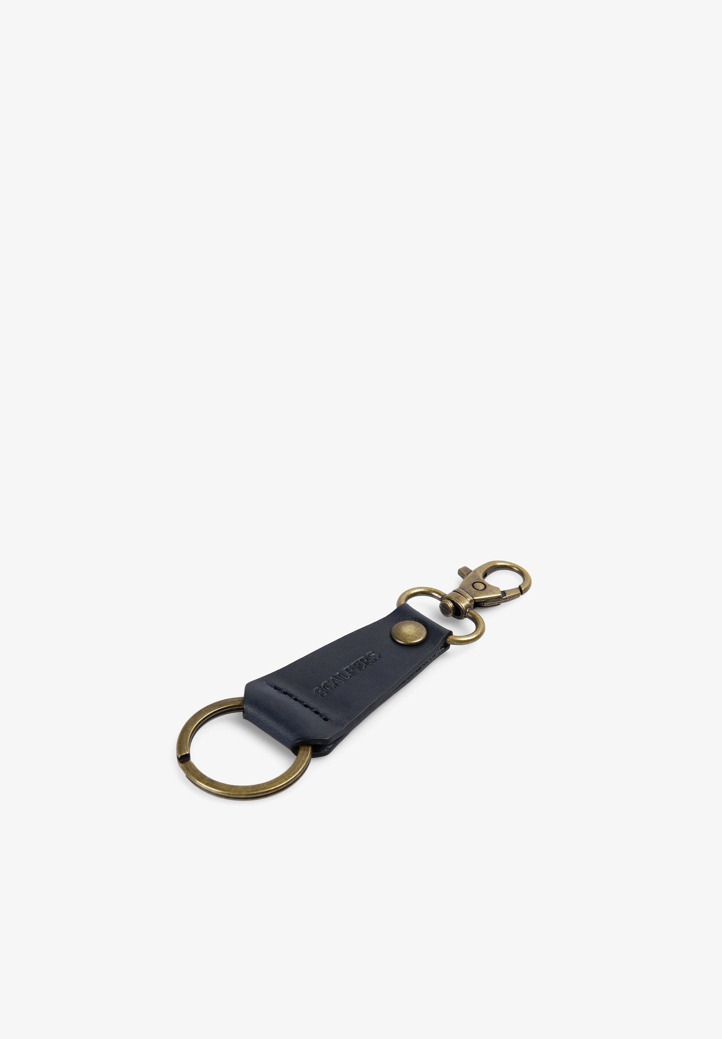 EMBOSSED 100% LEATHER KEYCHAIN