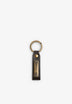 LEATHER KEYCHAIN WITH METAL APPLIQUÉ