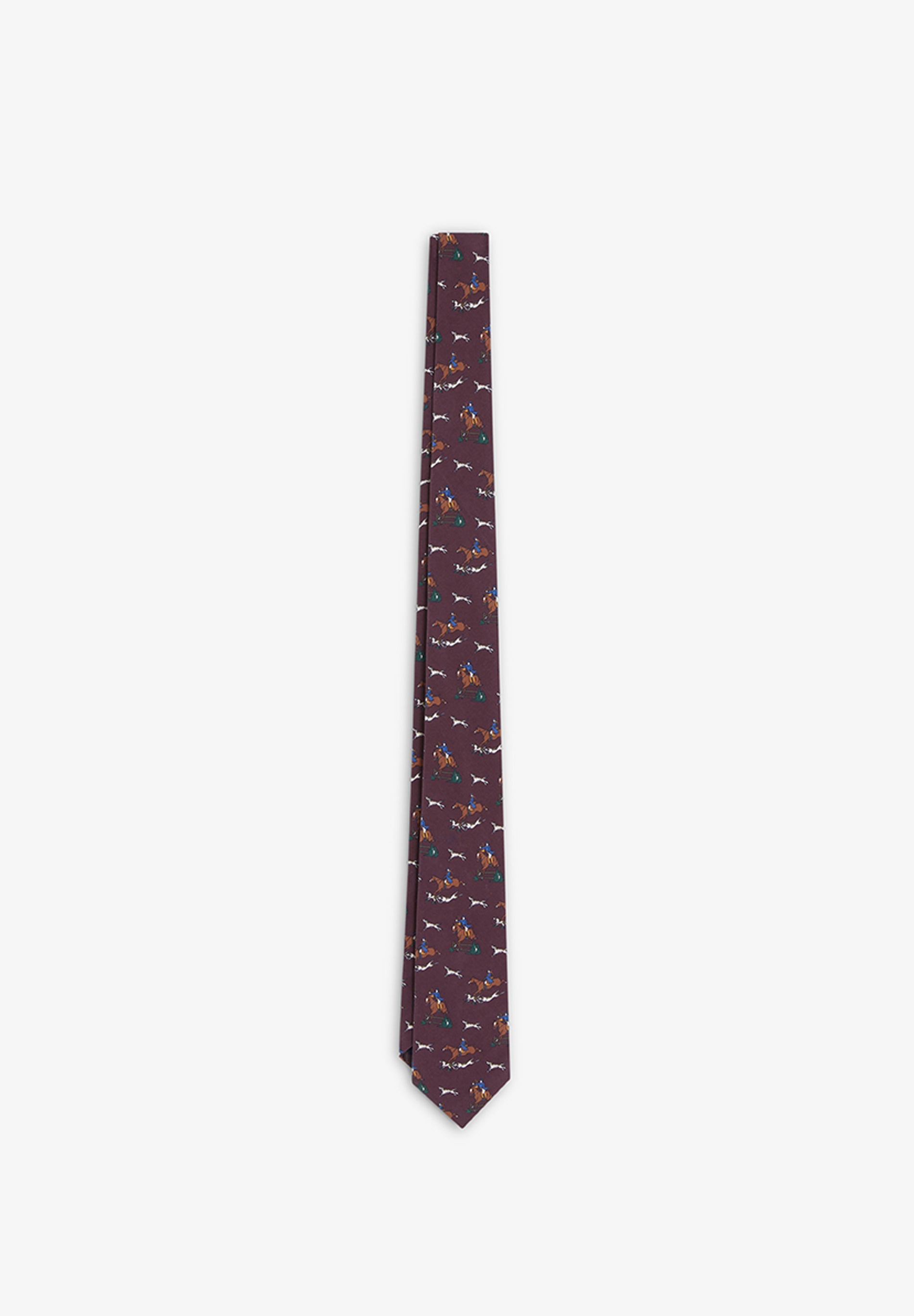 SILK HORSE PRINT TIE