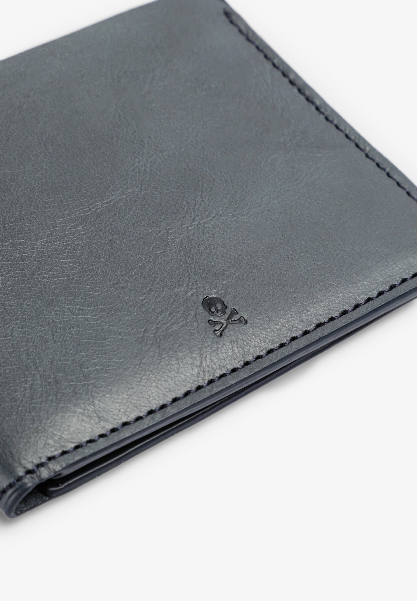 LEATHER WALLET WITH SKULL LOGO